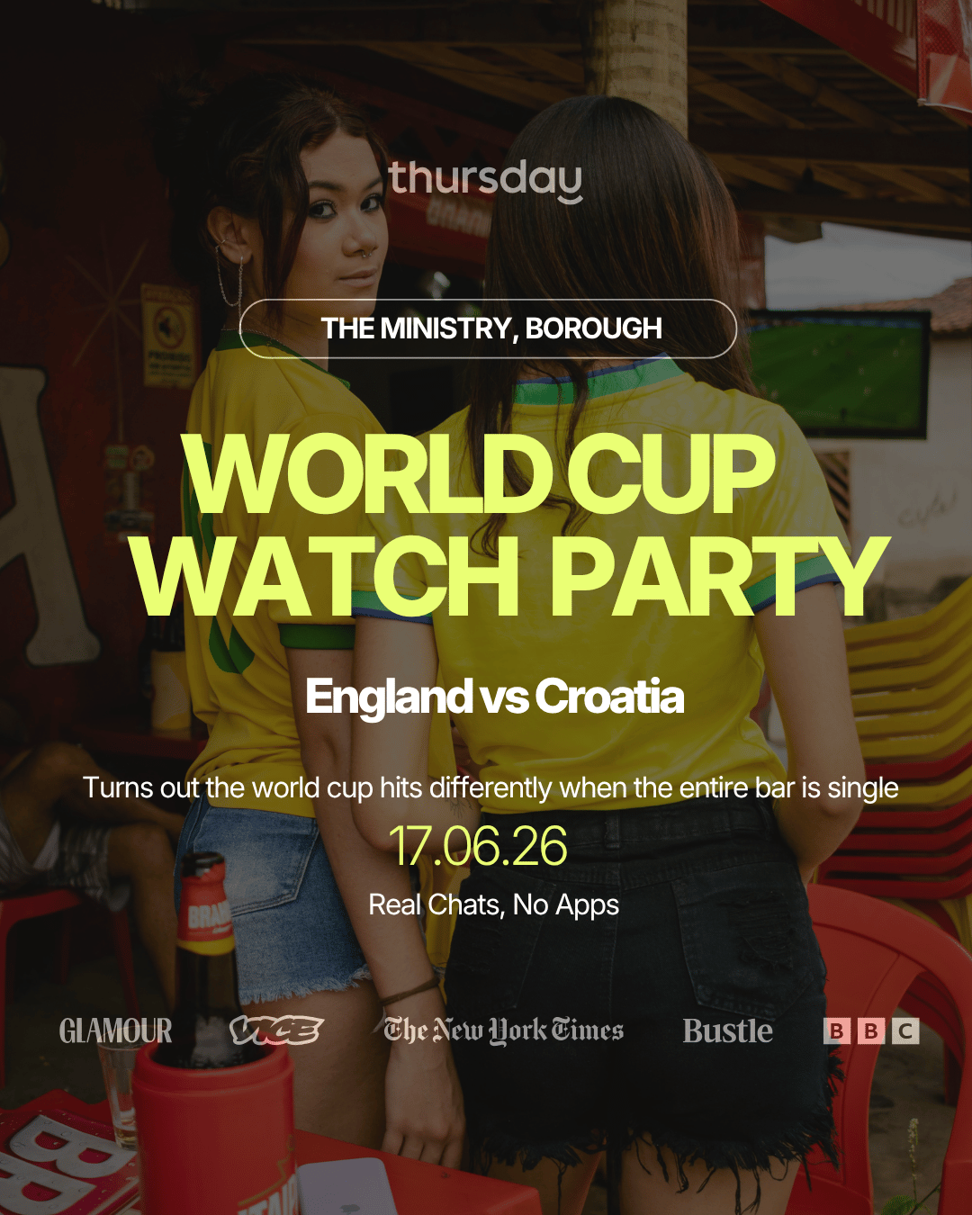 Wednesday | World Cup Watch Party | England vs Croatia