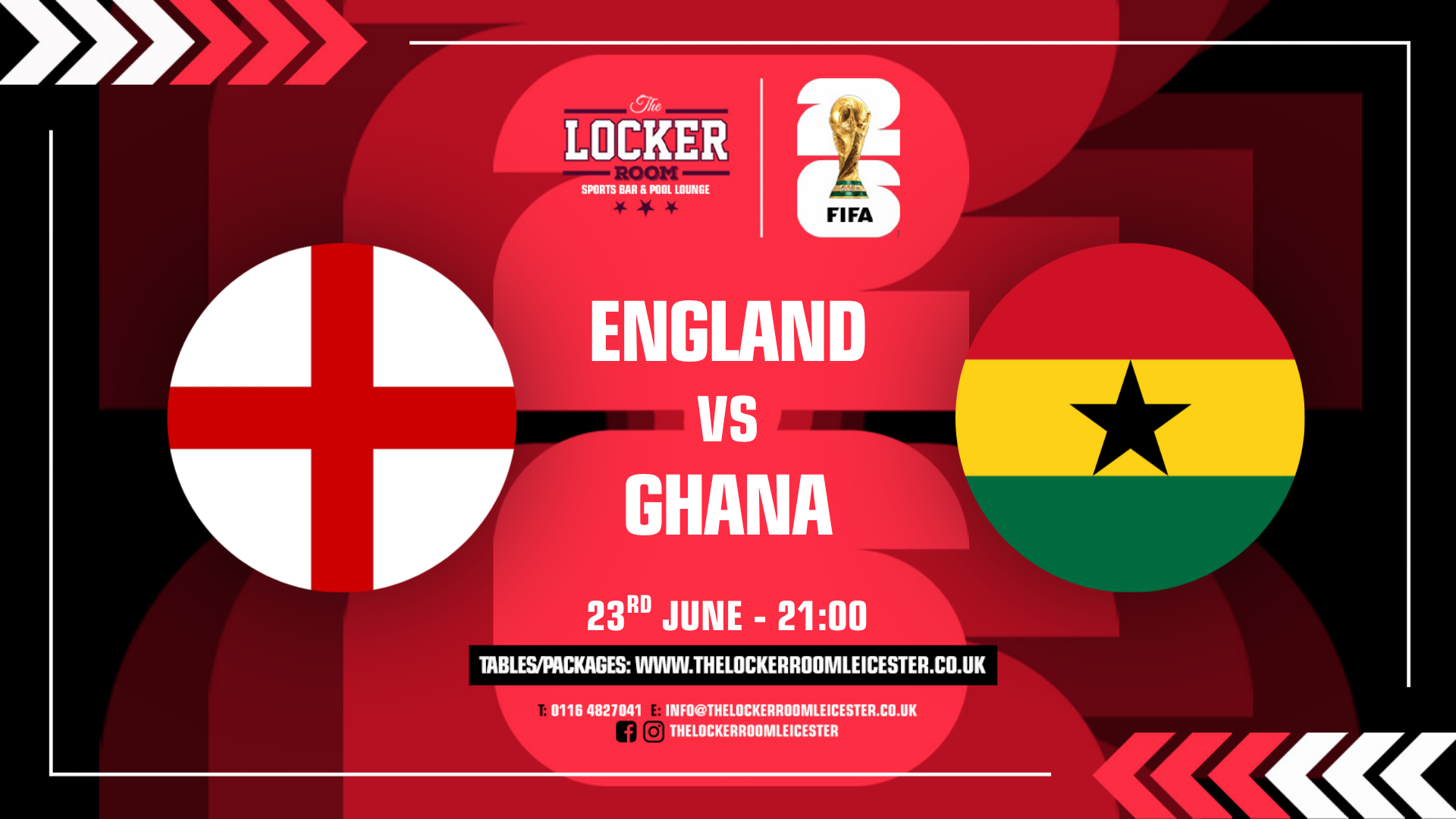 Promotional image for FIFA WORLD CUP 2026: ENGLAND vs GHANA