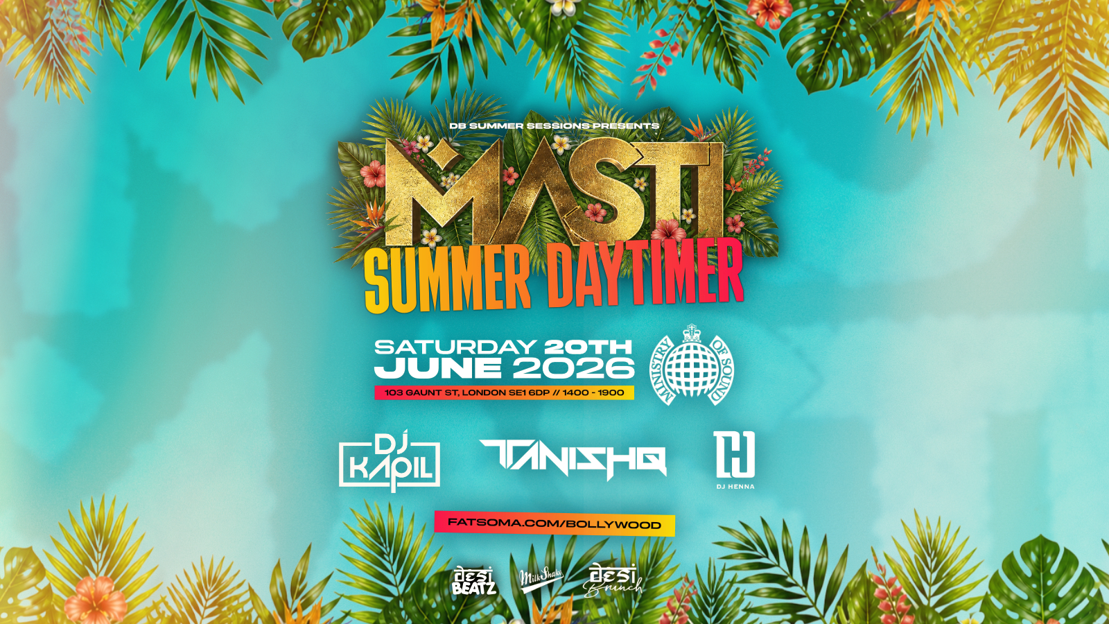 Masti: Summer Daytimer at Ministry of Sound ☀️