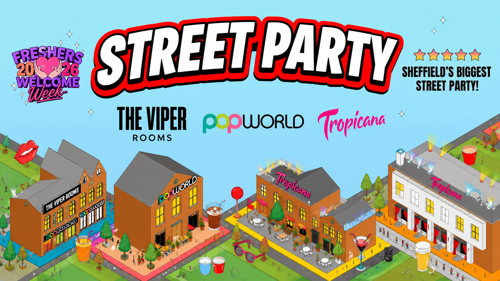 Sheffield Freshers Official Street Party - Carver St Takeover 3 VENUES - 5000 STUDENTS - UK Largest Freshers Events - Sold Out 10 Years Running 🏆