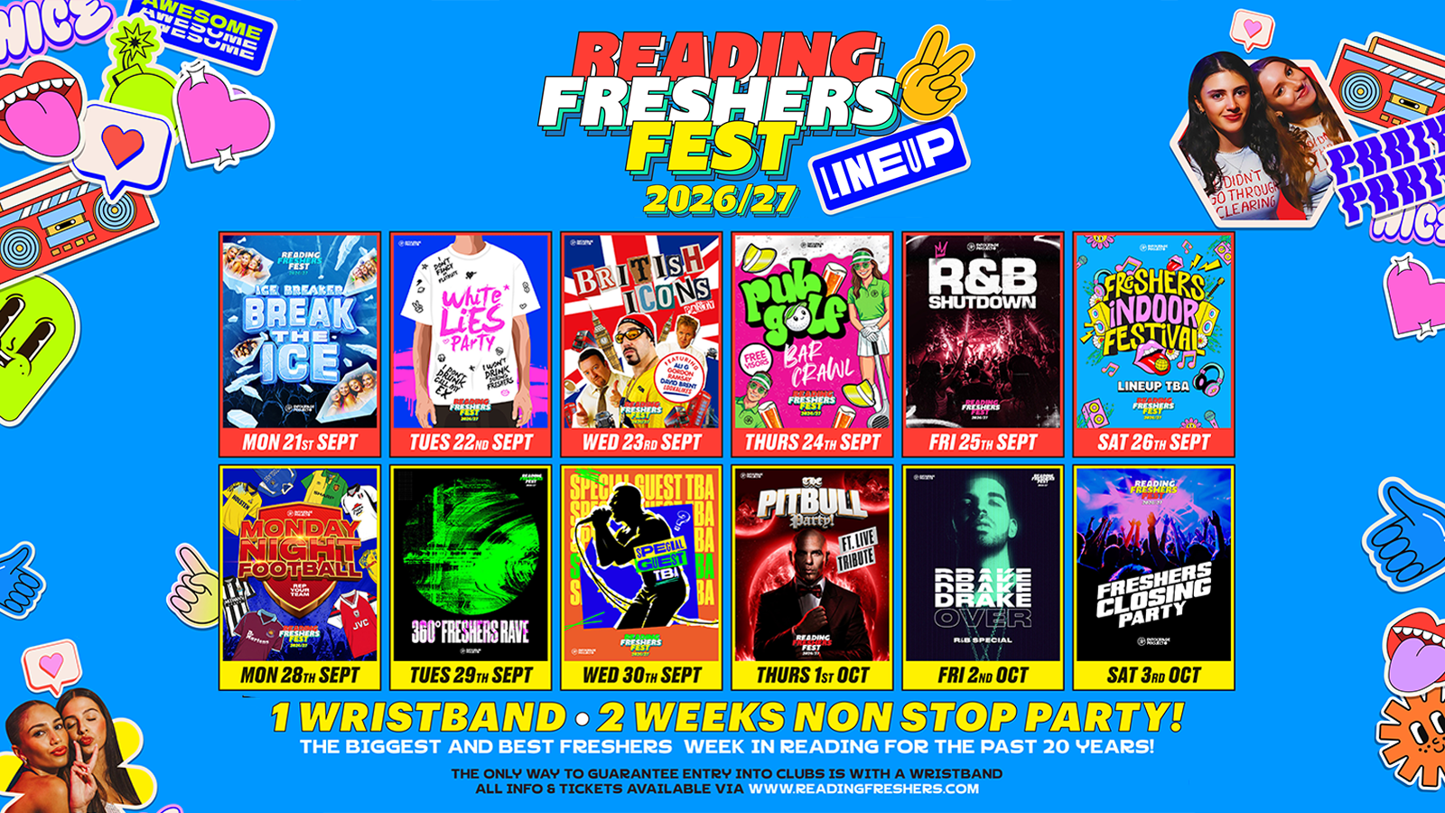Reading Freshers Fest 26/27 - ON SALE NOW🎪