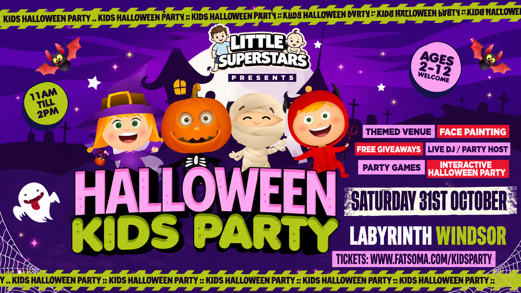 Halloween Kids Party : 31st October : Labyrinth Windsor