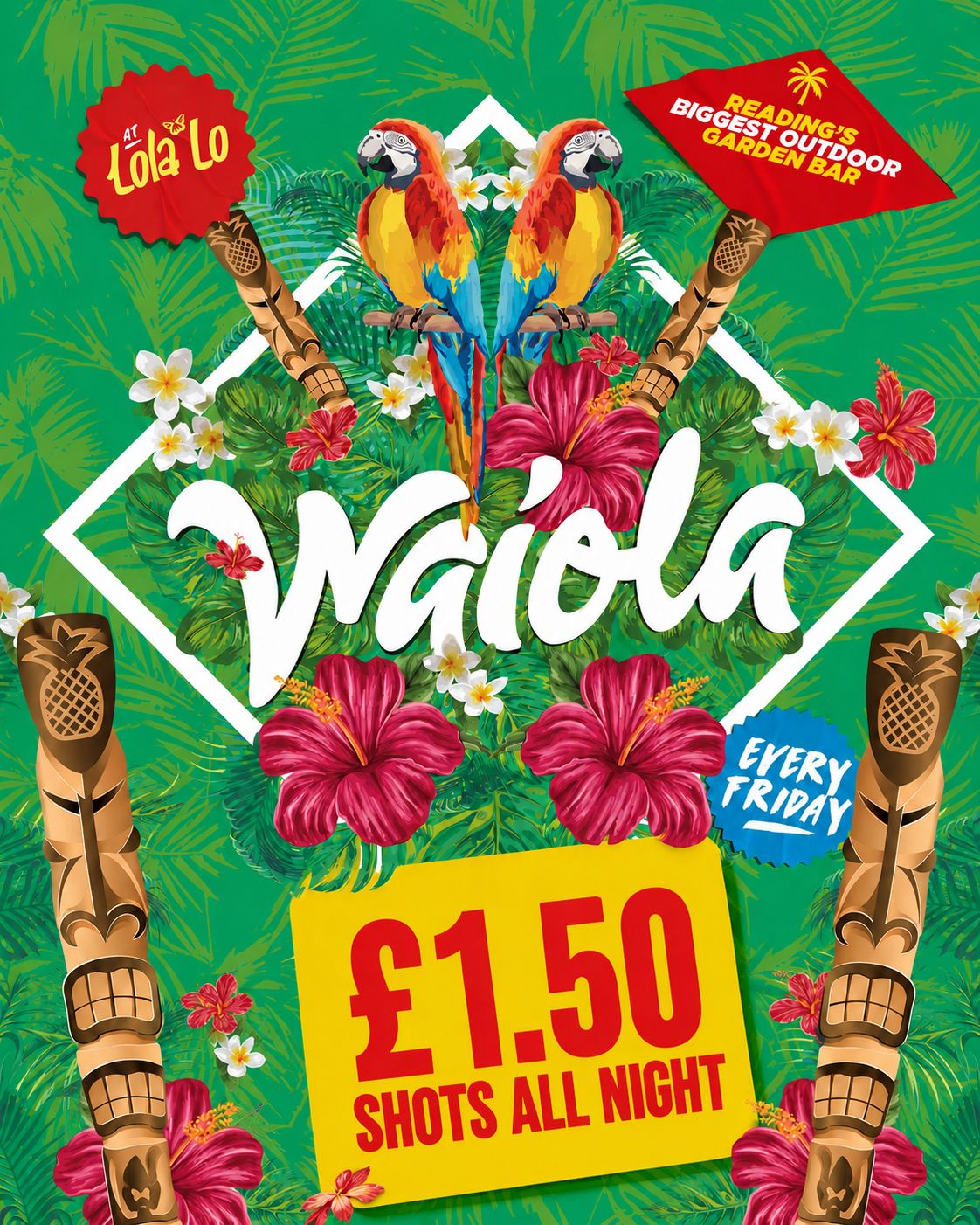 WAIOLA : £1.50 SHOTS (All Night!) 🏝️