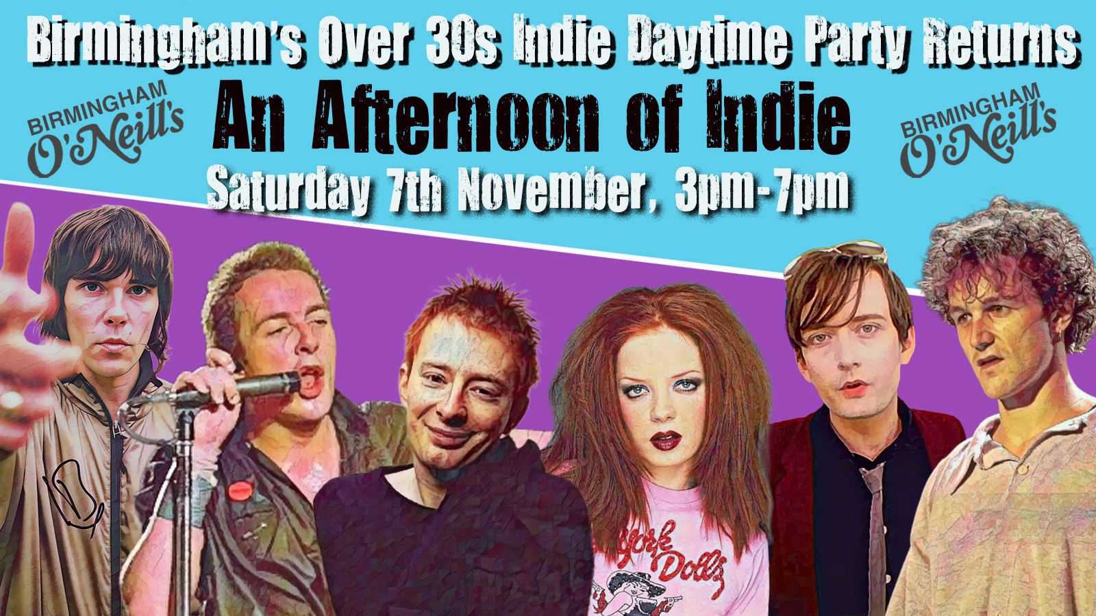 BIRMINGHAM: An Afternoon of indie - Indie for the over 30s: 7th November, 3pm-7pm