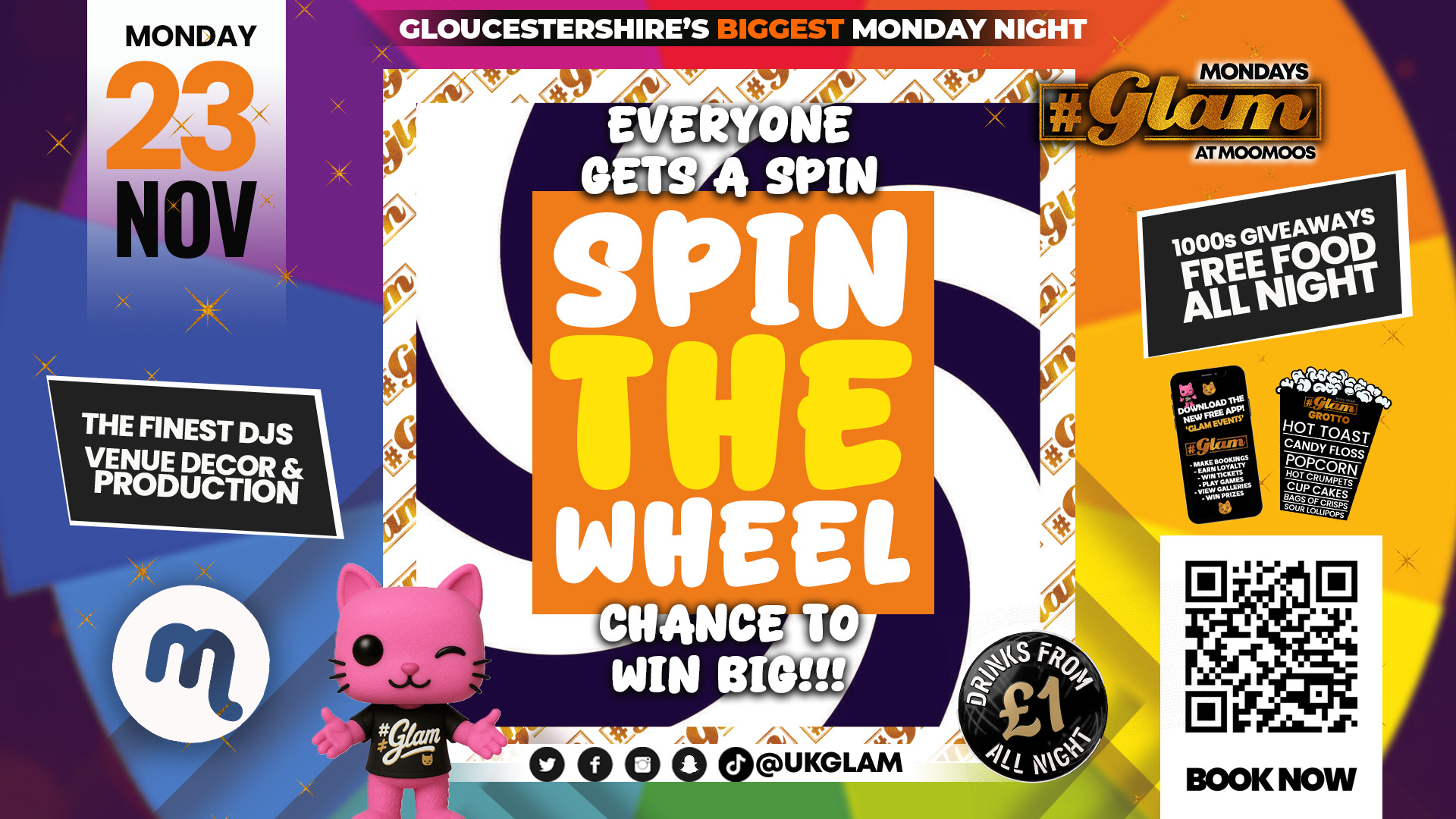 Glam Cheltenham - SPIN THE WHEEL! 🎡🛞 £1 Drinks ALL NIGHT! ❤️‍🔥