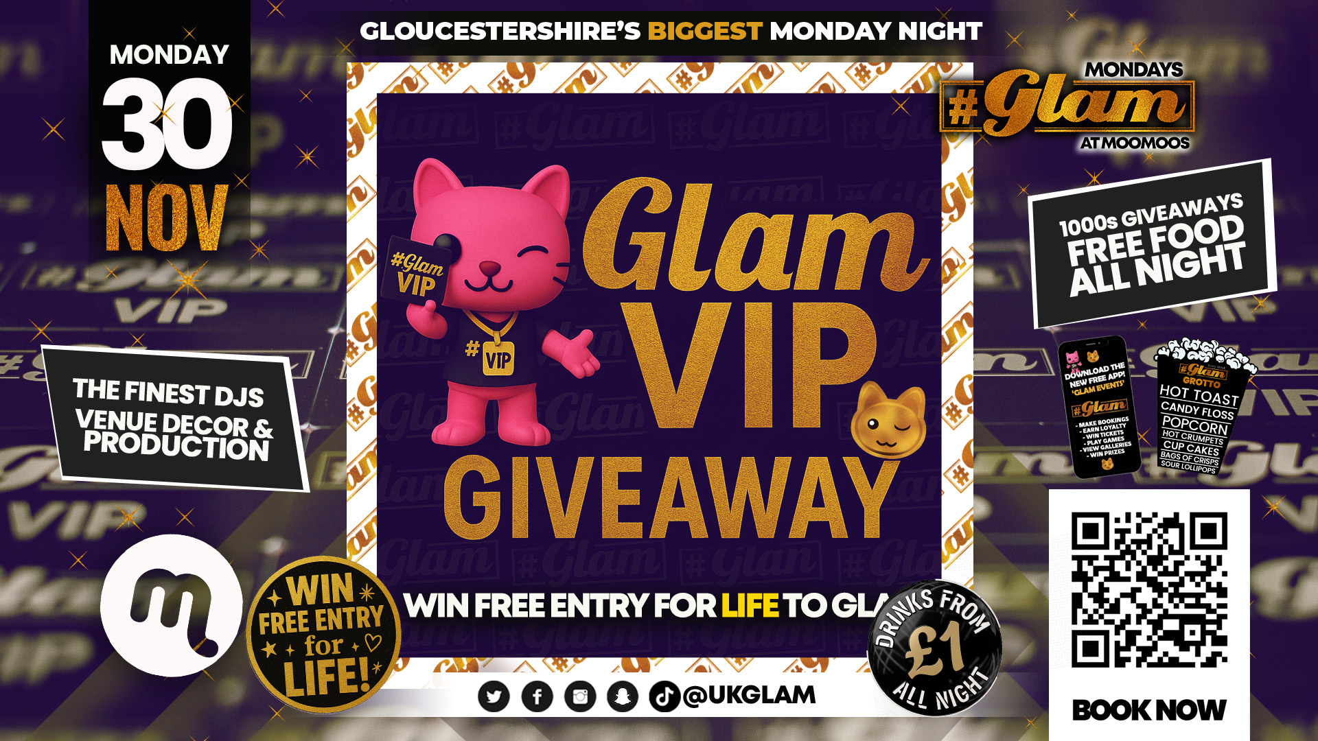 Glam Cheltenham - VIP CARD GIVEAWAY! 🤯 £1 Drinks ALL NIGHT! ❤️‍🔥