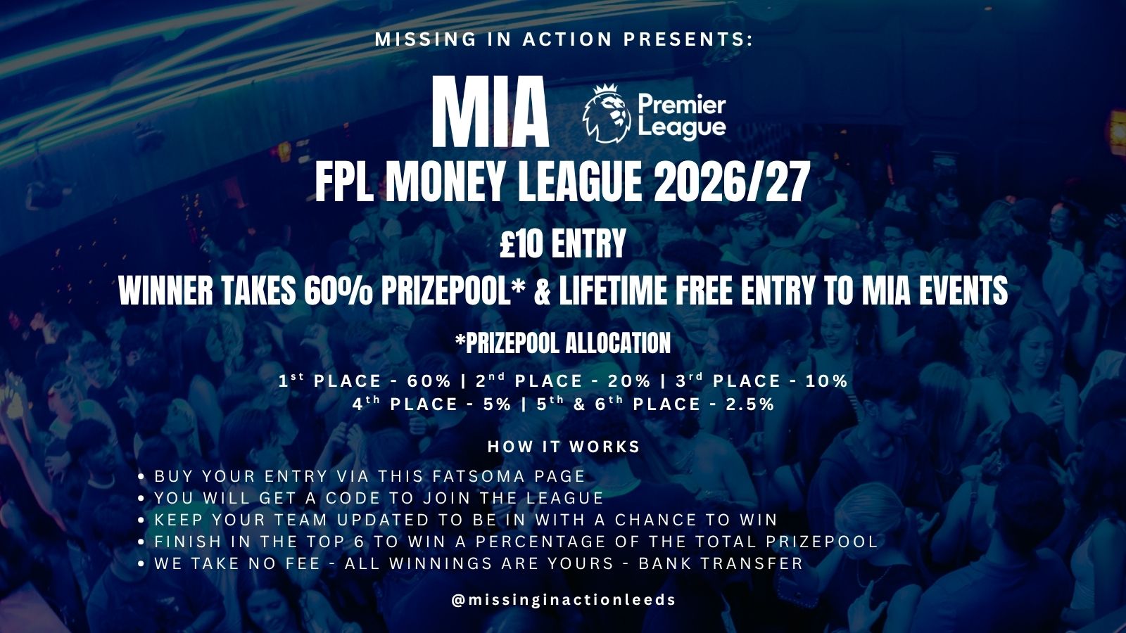 FPL Prize Money League - Sponsored By MIA