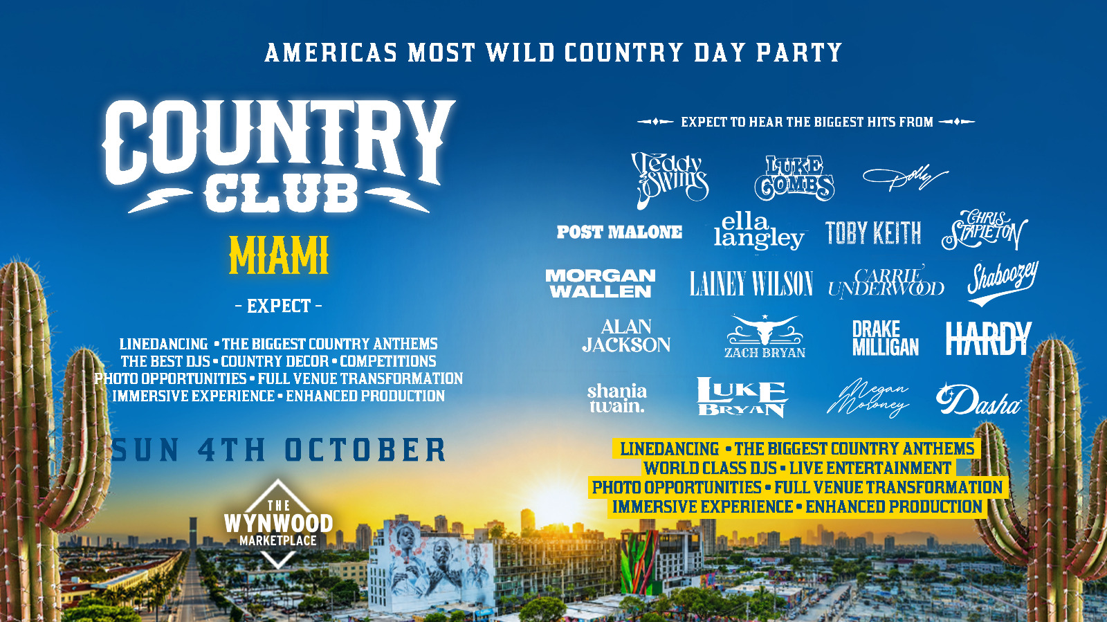Country Club - Open-Air Festival - Wynwood Marketplace [FINAL TICKETS REMAIN!]