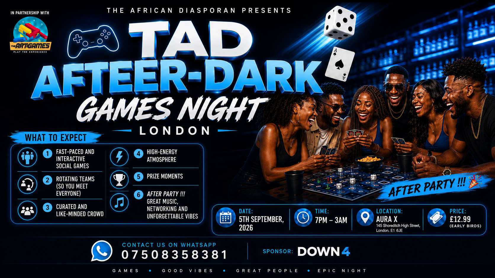 TAD After-Dark Games Night & After Party – London