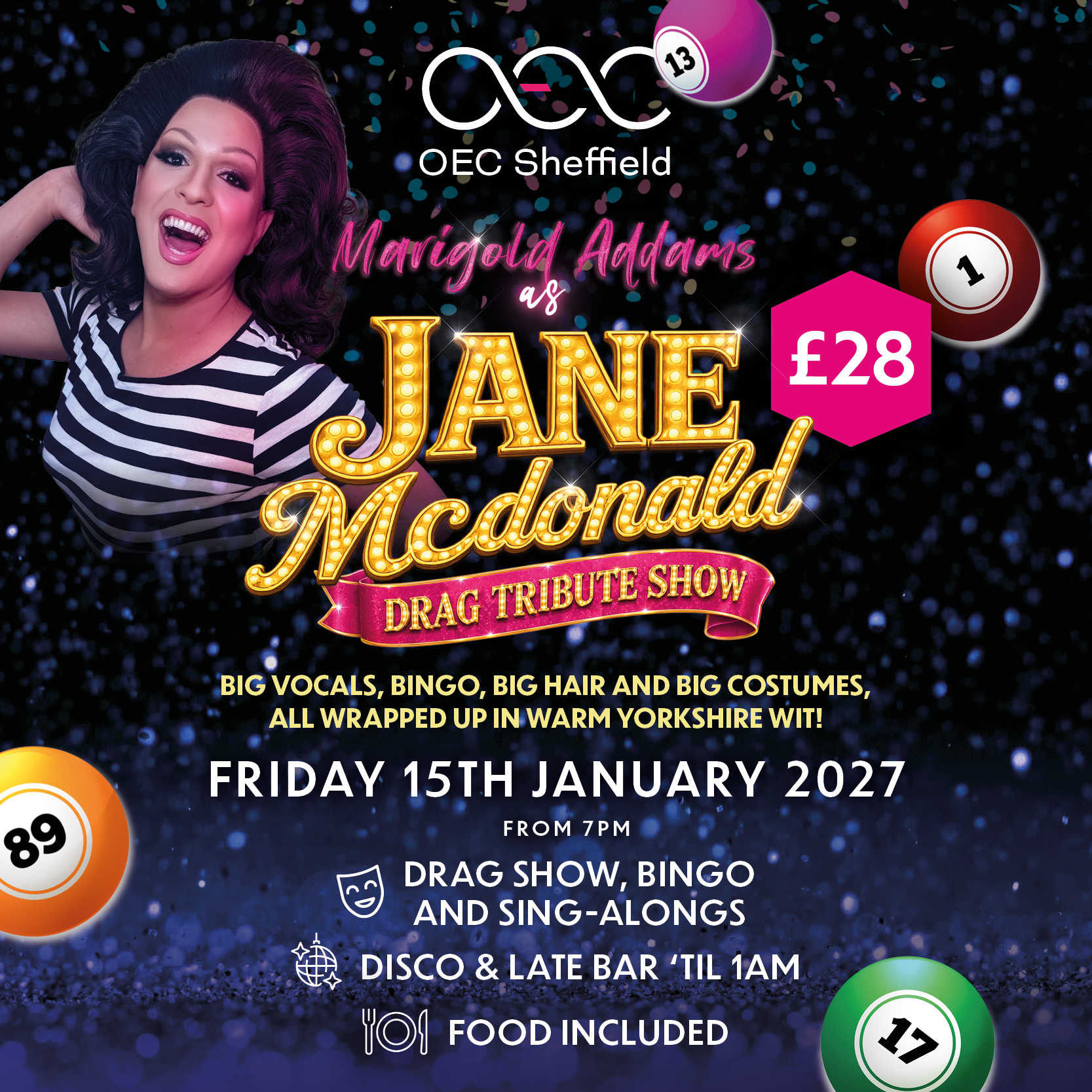 Marigold Addams as Jane McDonald Drag Tribute Show