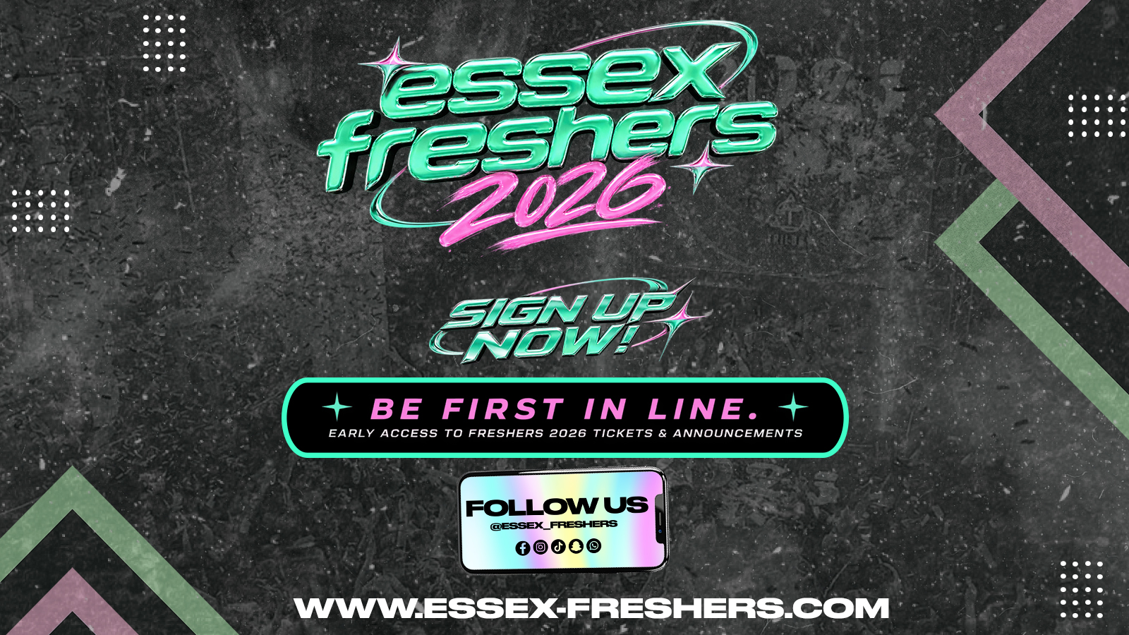 ESSEX FRESHERS WEEK 2026 - SIGN UP NOW!