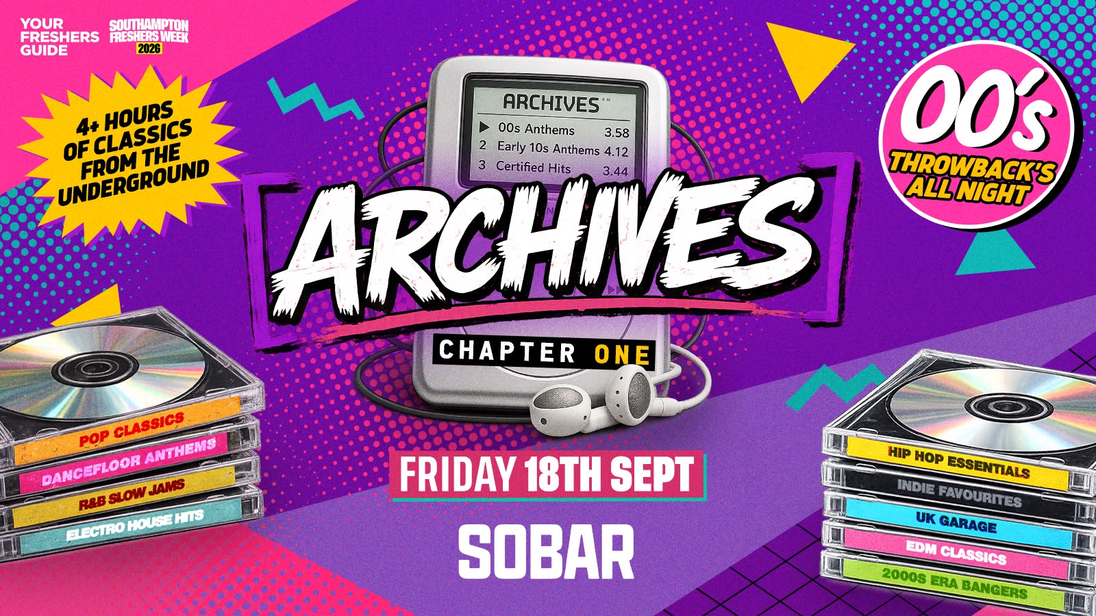 ARCHIVES - The UK's Biggest Freshers 00's Throwback Party | Southampton Freshers 2026