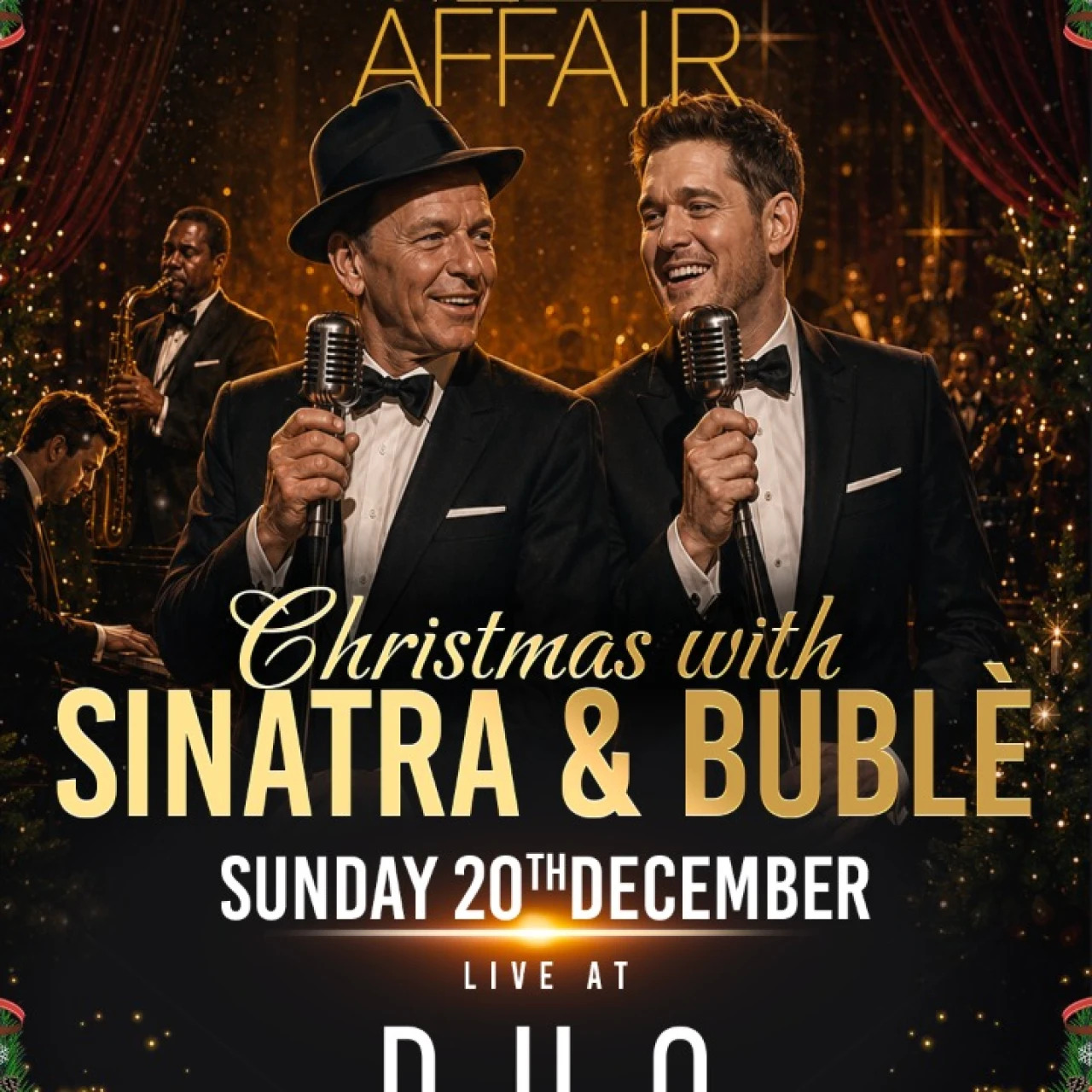 Jazz Affair Christmas Special Live Jazz Swing & Timeless Classics Sunday 20th December