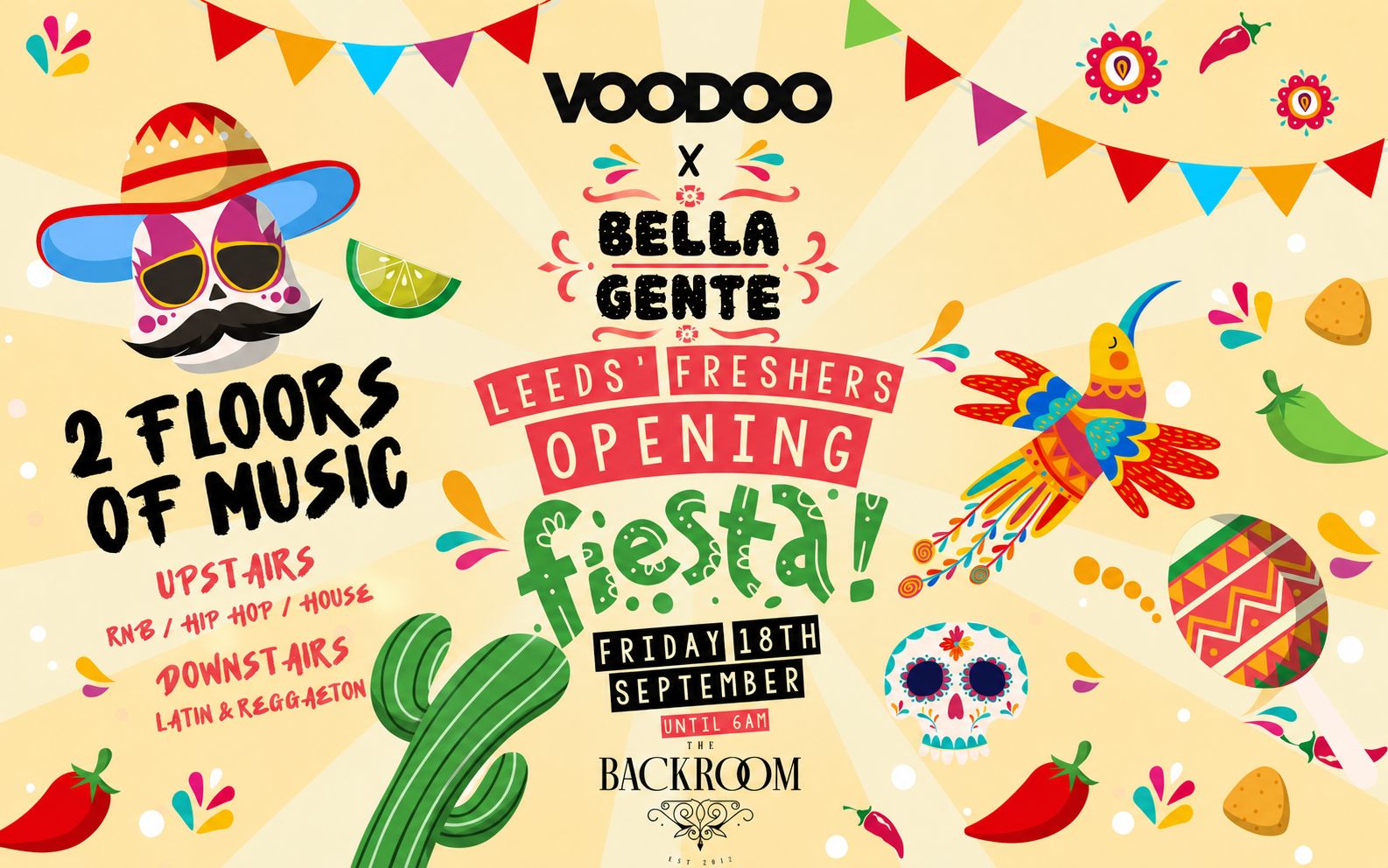 💃 Leeds' Opening Fiesta 2026 | Bella Gente | Friday 18th September @ The Backroom