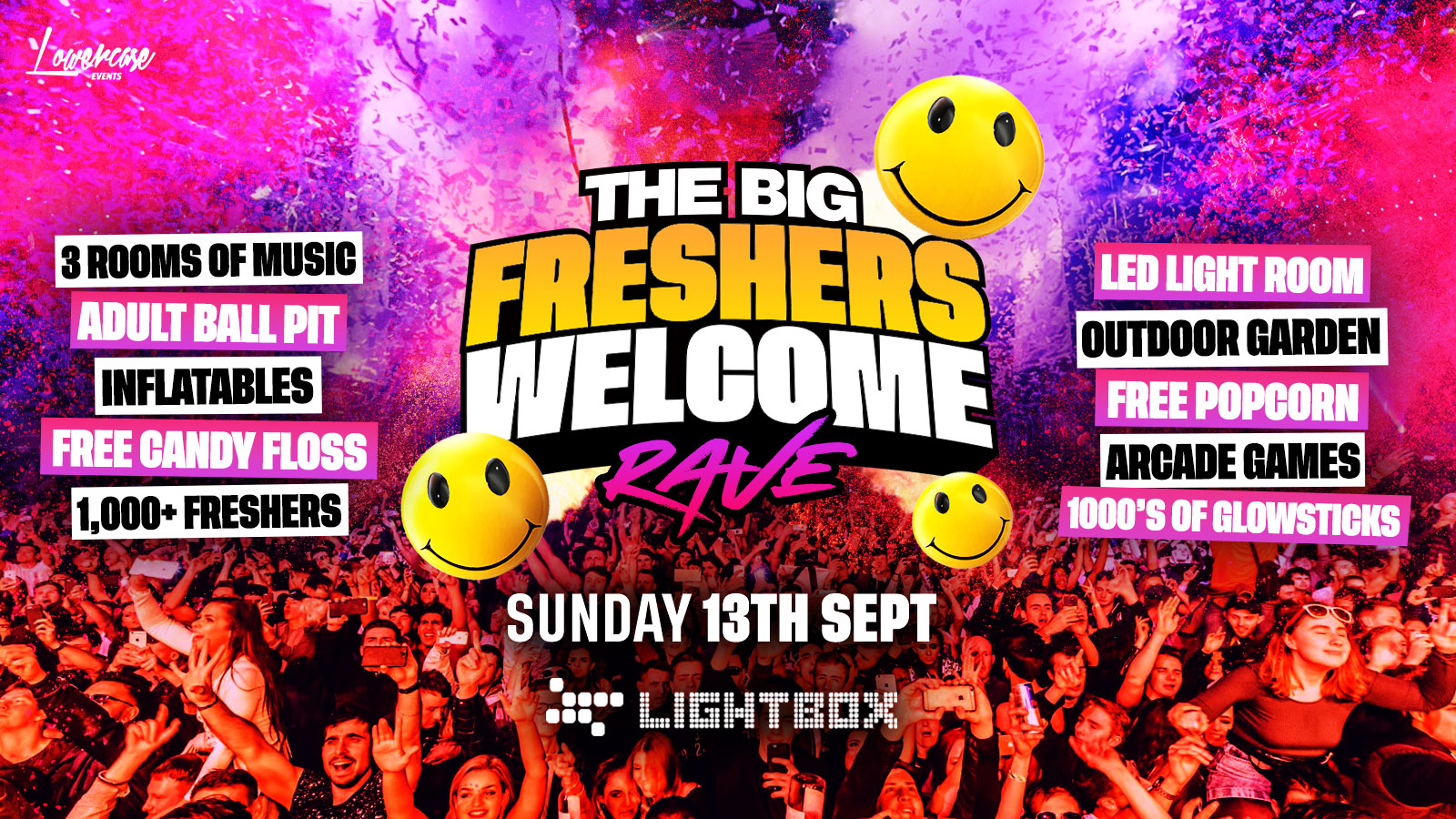 THE BIG FRESHERS WELCOME RAVE @ LIGHTBOX! 🎉 - LONDON FRESHERS WEEK 2026