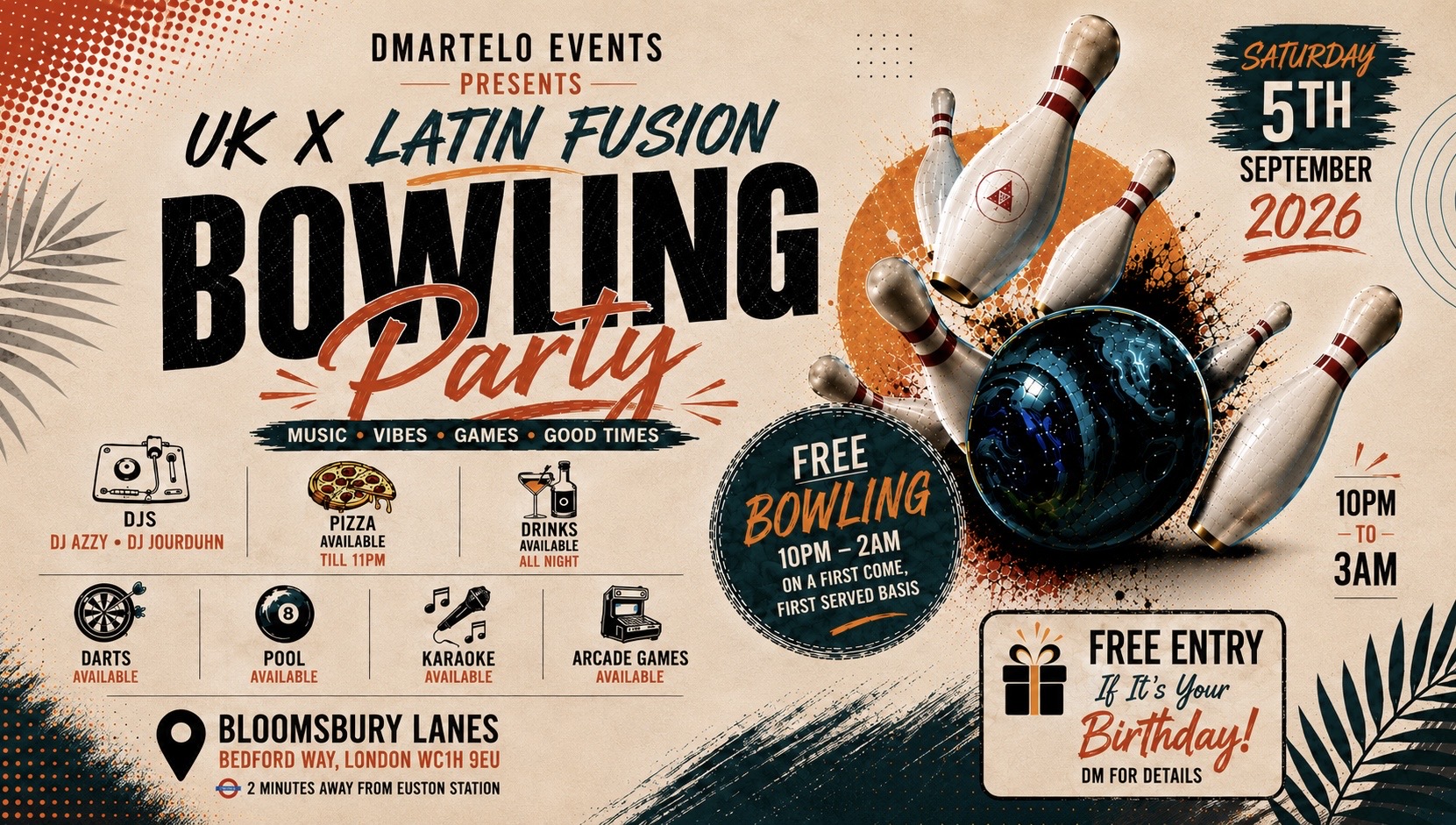 UK x Latin Fusion Bowling Party