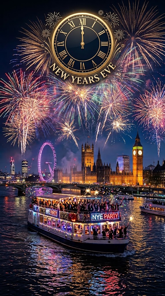 Fireworks on the Thames 2026/27 - The ultimate New Years Eve Boat party - best price