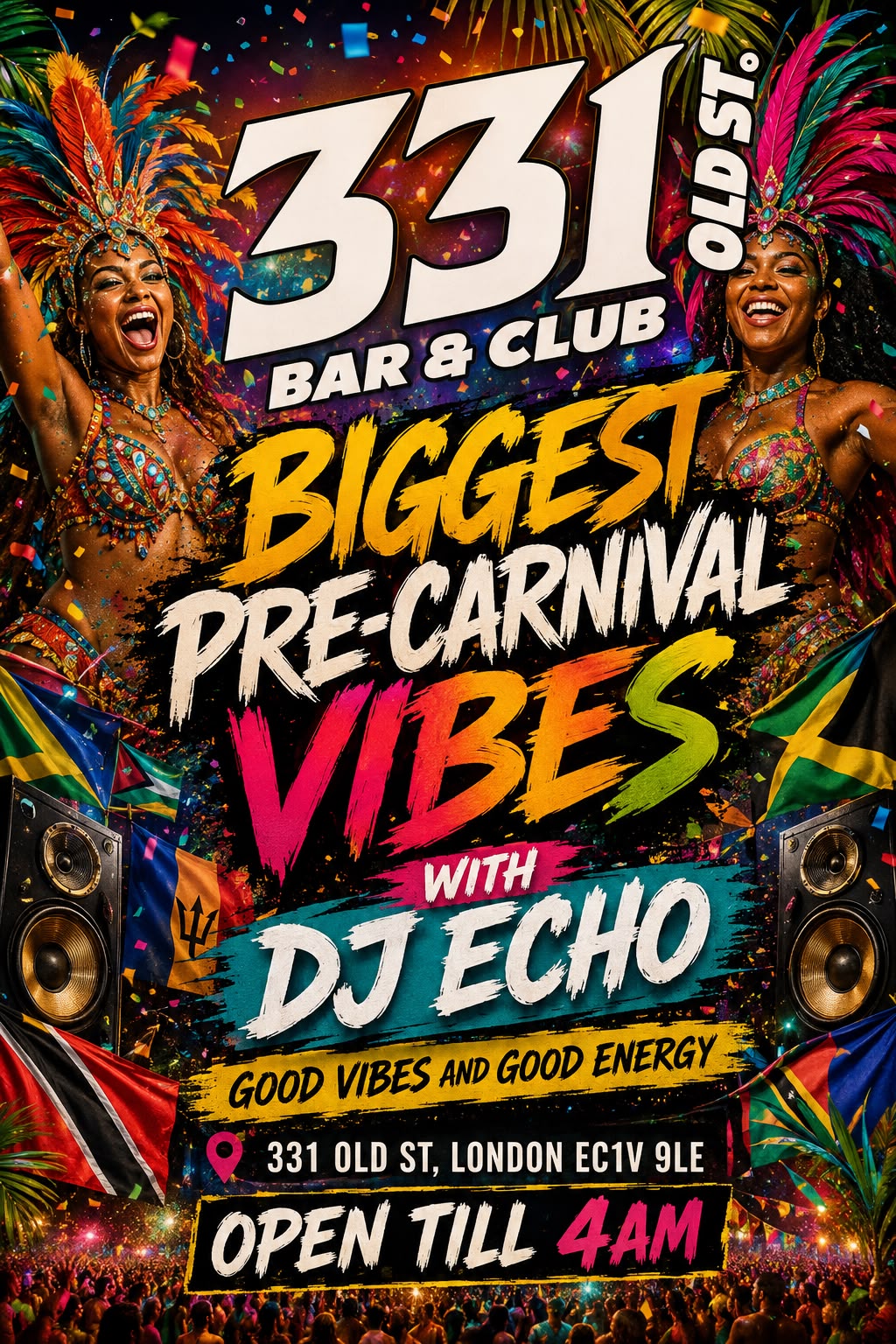 Pre- Carnival Saturday opened till 4AM