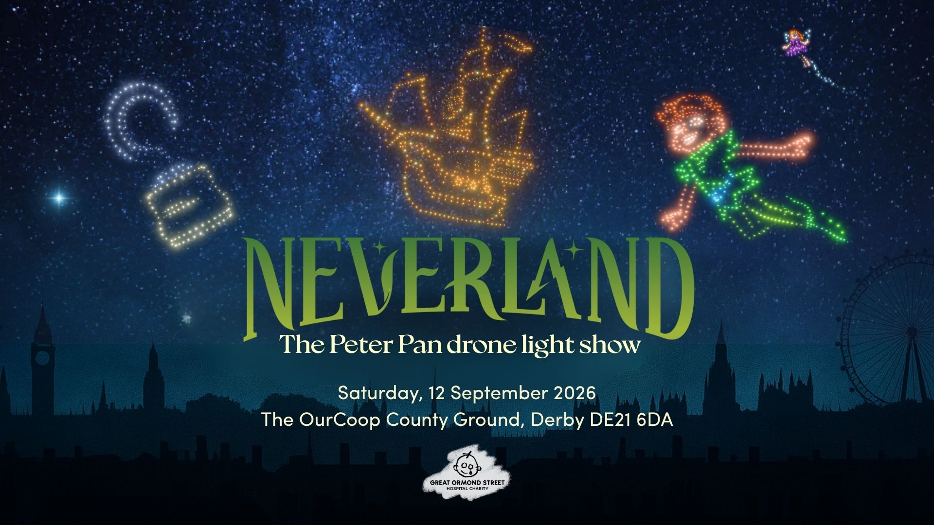 Neverland: The Peter Pan Drone Light Show – Derby