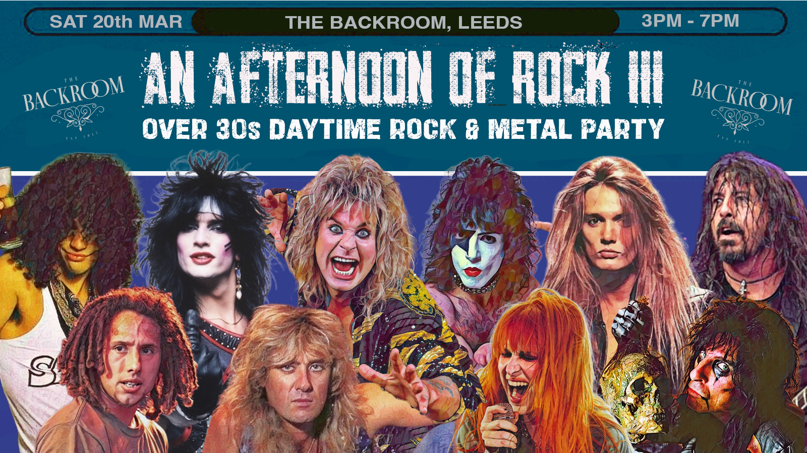 LEEDS An Afternoon of Rock III - Rock/Metal for the over 30s: 3pm-7pm, 20th March
