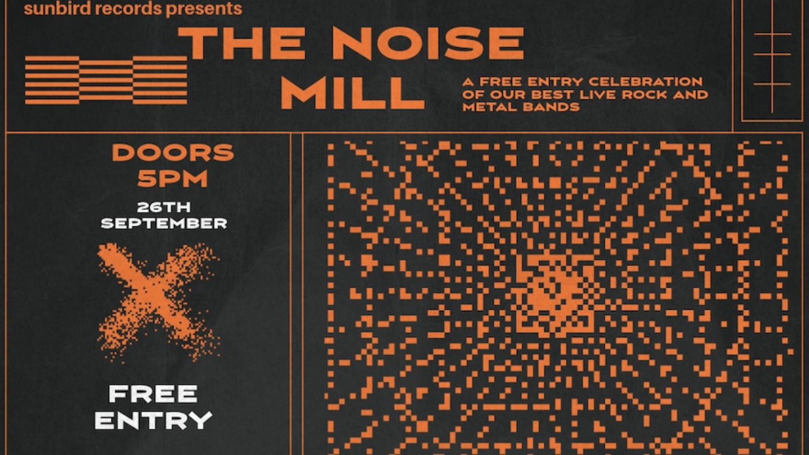 Noise Mill feat Deadcast, Nerve Agents, Slugmeat, Lielow, Parrilla- Saturday 26th September 2026 | Sunbird Records, Darwen