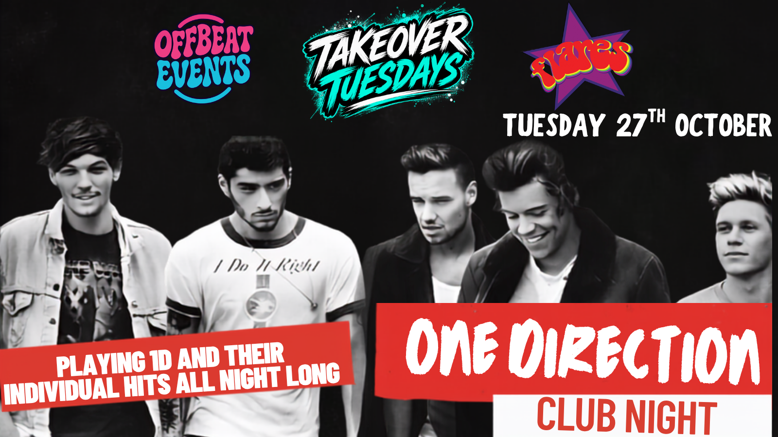 ONE DIRECTION SPECIAL - TAKOVER TUESDAYS @ FLARES YORK