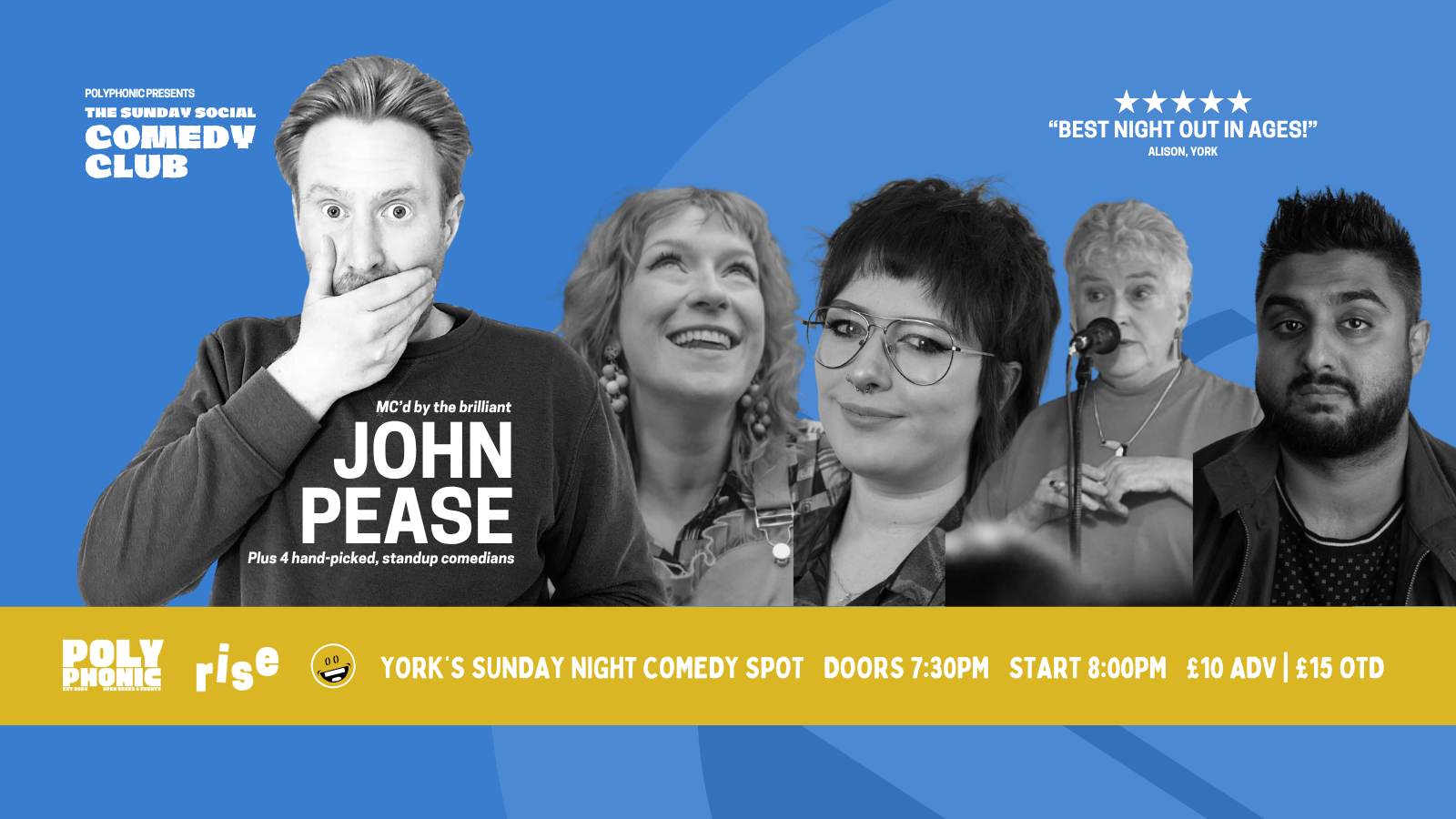 The Sunday Social Comedy Club - 27th September - 2nd Birthday Special