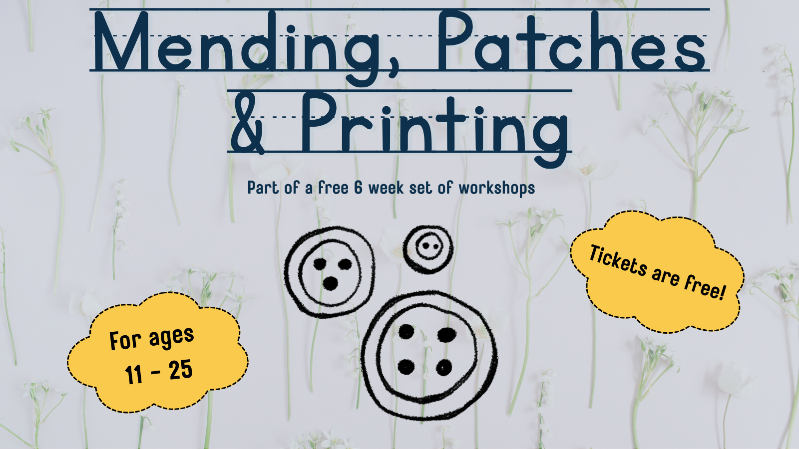 Mending Techniques, Patches and Printing (11-25 year olds)