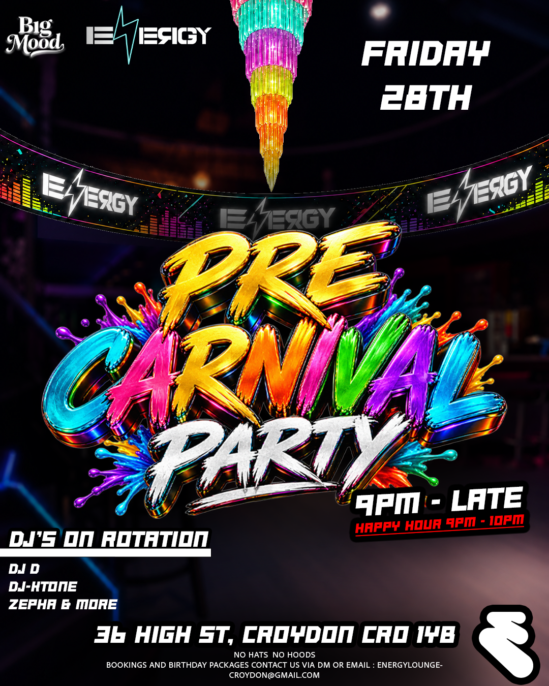 pre carnival pre | charged up fridays