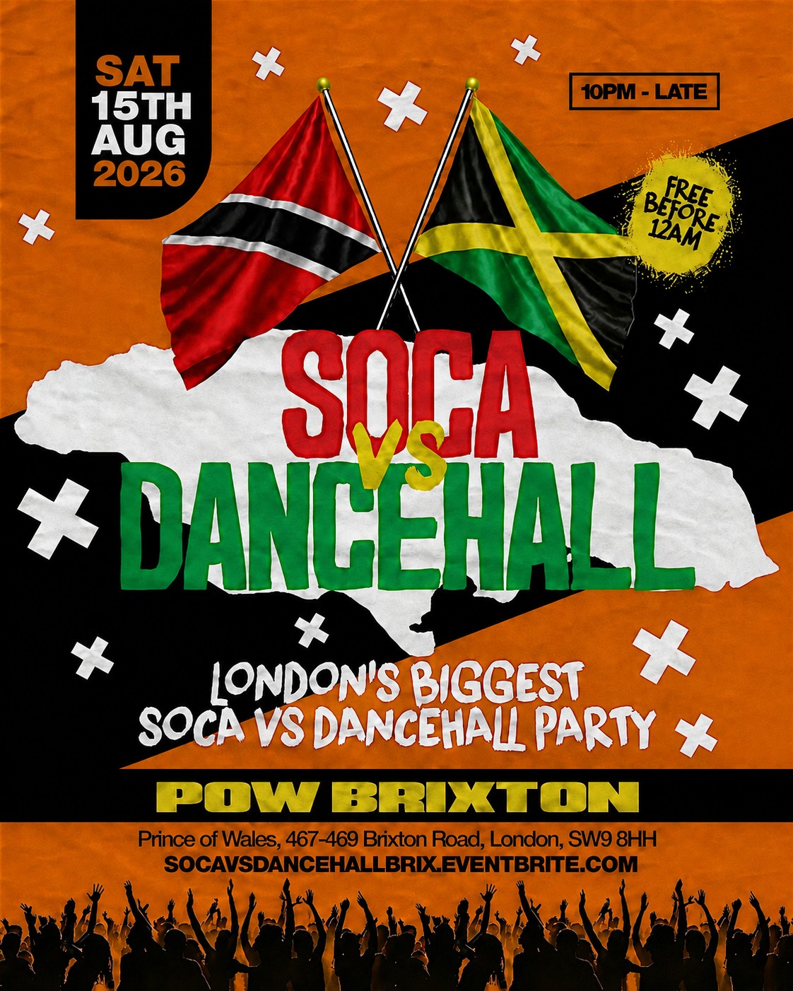 Soca Vs Dancehall Brixton – Everyone Free Before 12AM