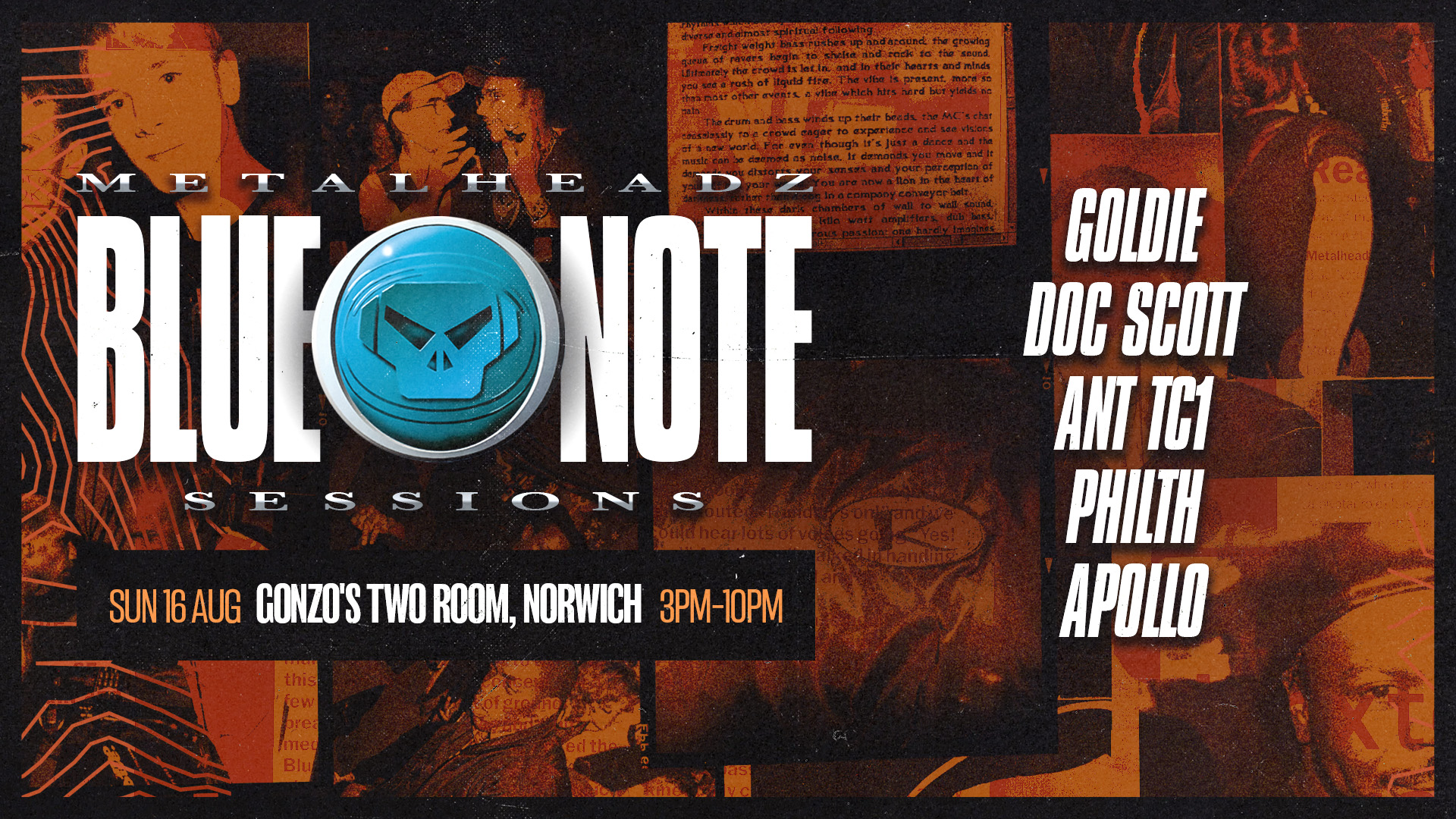 Metalheadz Blue Note Sessions – Sunday Day Party – Goldie + More