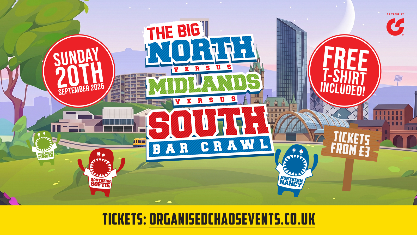 North vs. Midlands vs. South – Sheffield Freshers Bar Crawl