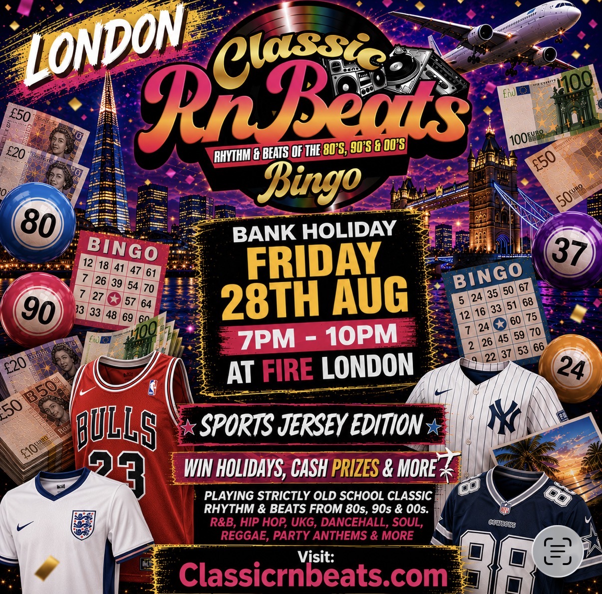 Classic RnBeats Old School Bingo Fri 28th Aug