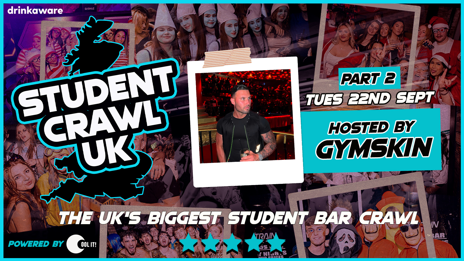 STUDENT CRAWL 2026 - PART 2️⃣ 🍻👕 HOSTED BY GYMSKIN- THE UK'S BIGGEST BAR CRAWL - FREE BAR CRAWL T SHIRT INCLUDED - LIVERPOOL’S BEST BARS CLUBS 🎉🔥
