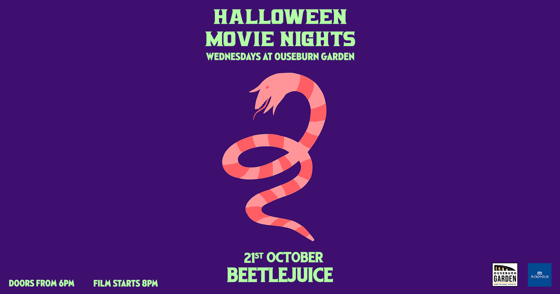 🎃 Halloween Movie Month at Ouseburn Garden - (Beetlejuice)