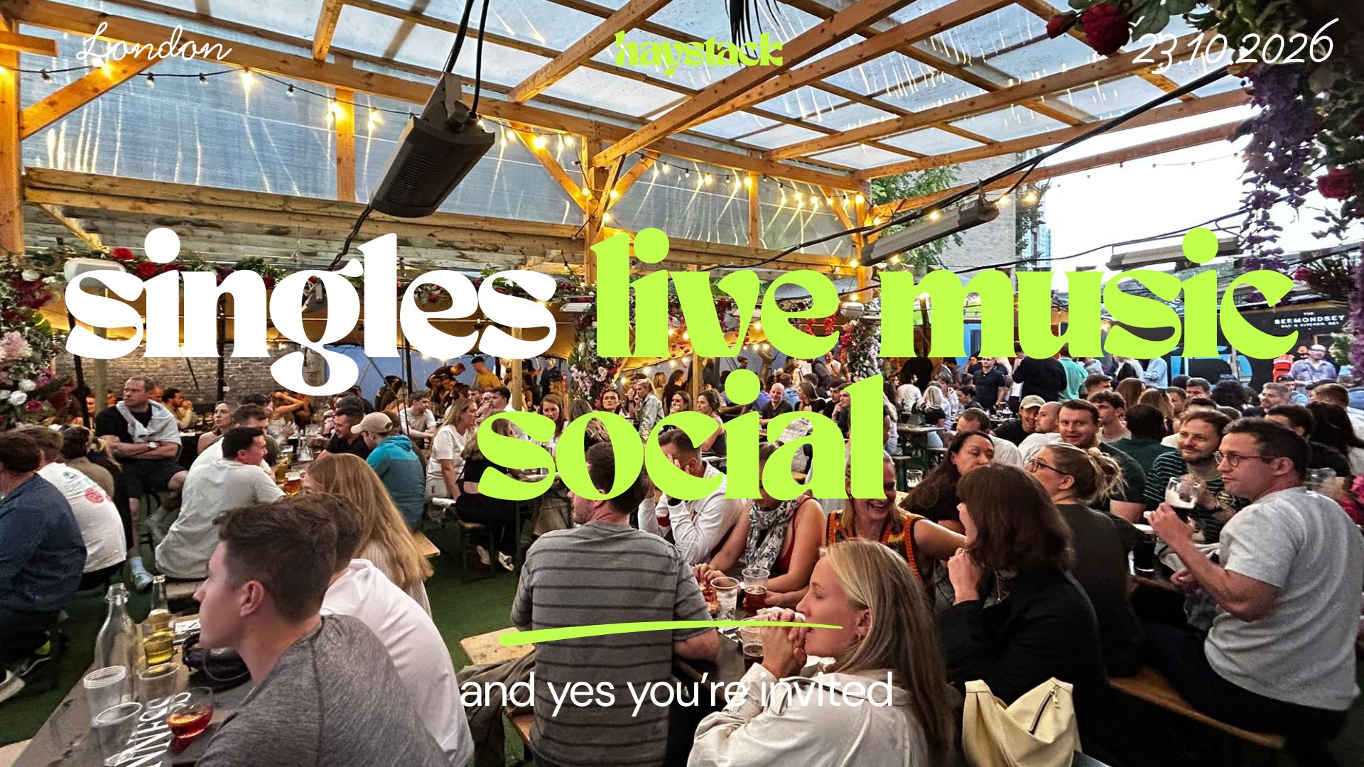 LONDON | SINGLES LIVE MUSIC SOCIAL | FRIDAY 23RD OCTOBER