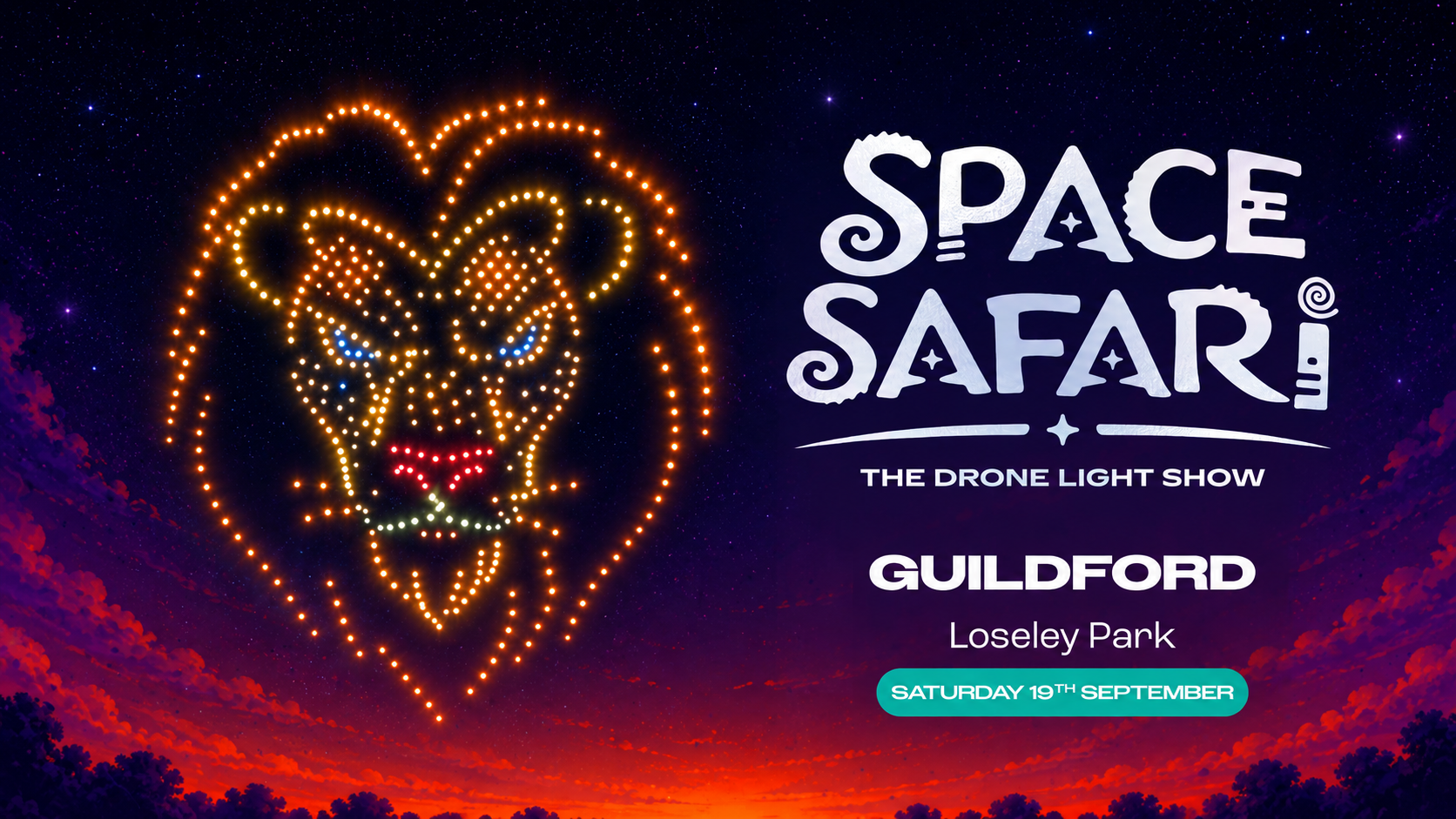 Space Safari Drone Light Show - Guildford