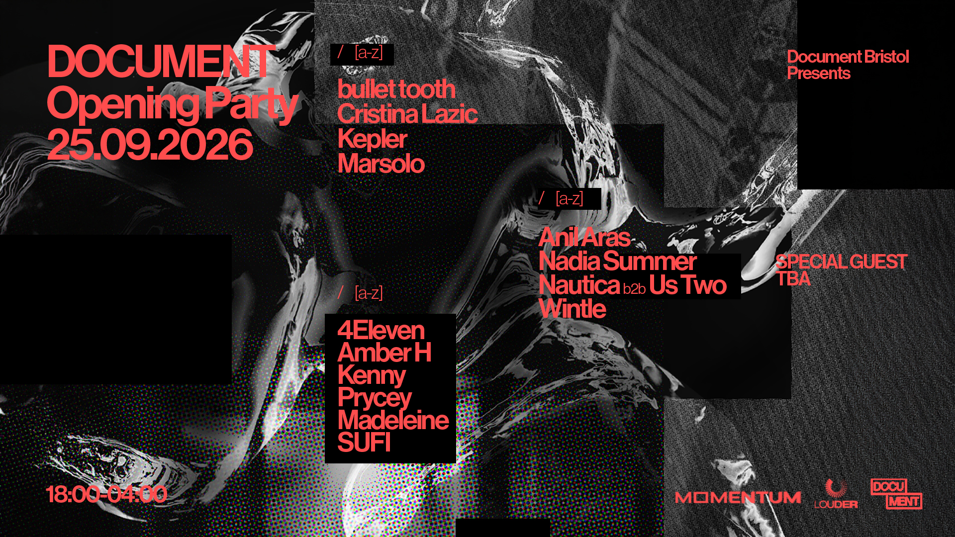 Document Opening Party: Marsolo, bullet tooth, Kepler ++MORE