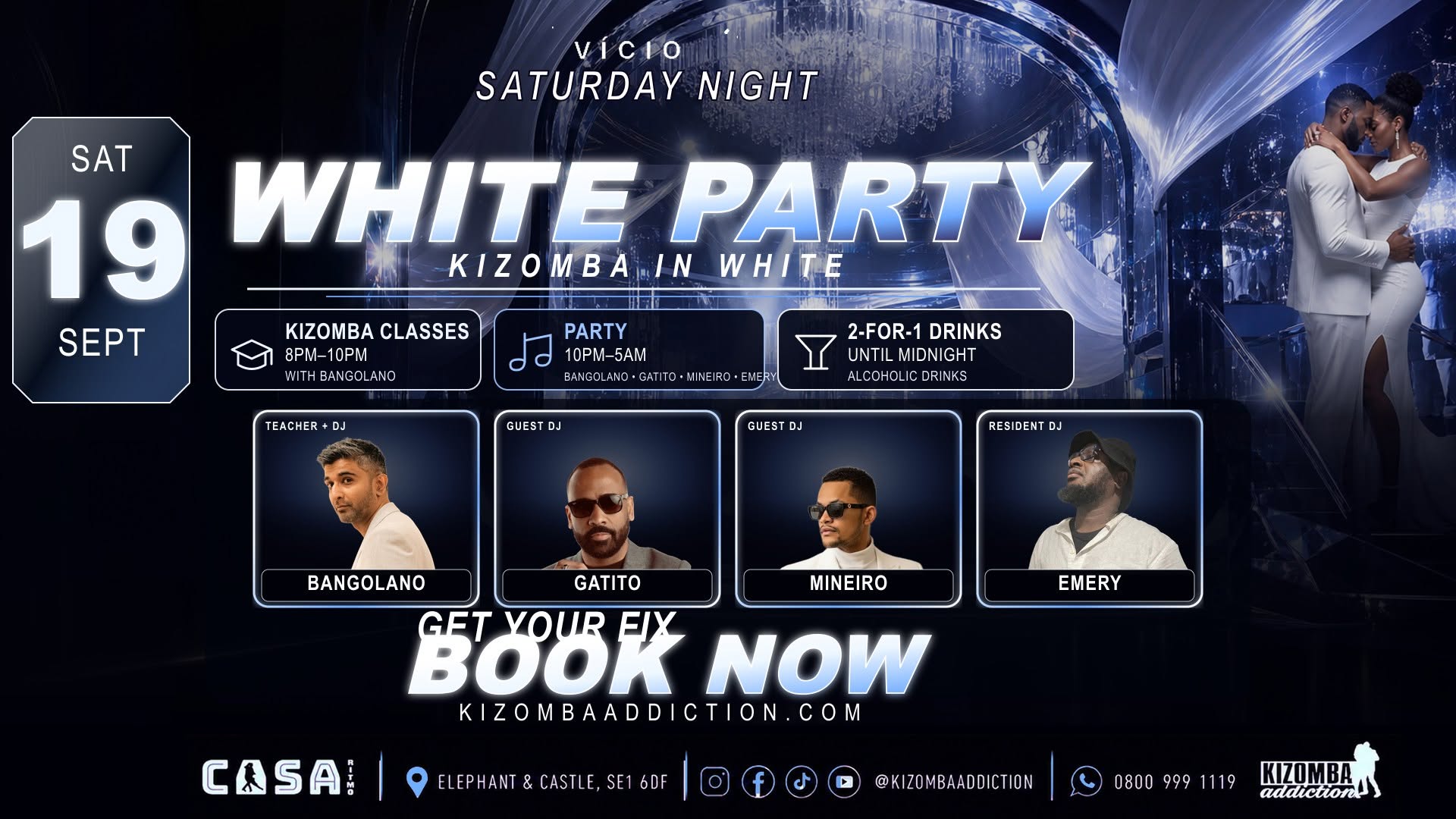 Vício — White Party Edition | Kizomba Classes & Party Until 5AM
