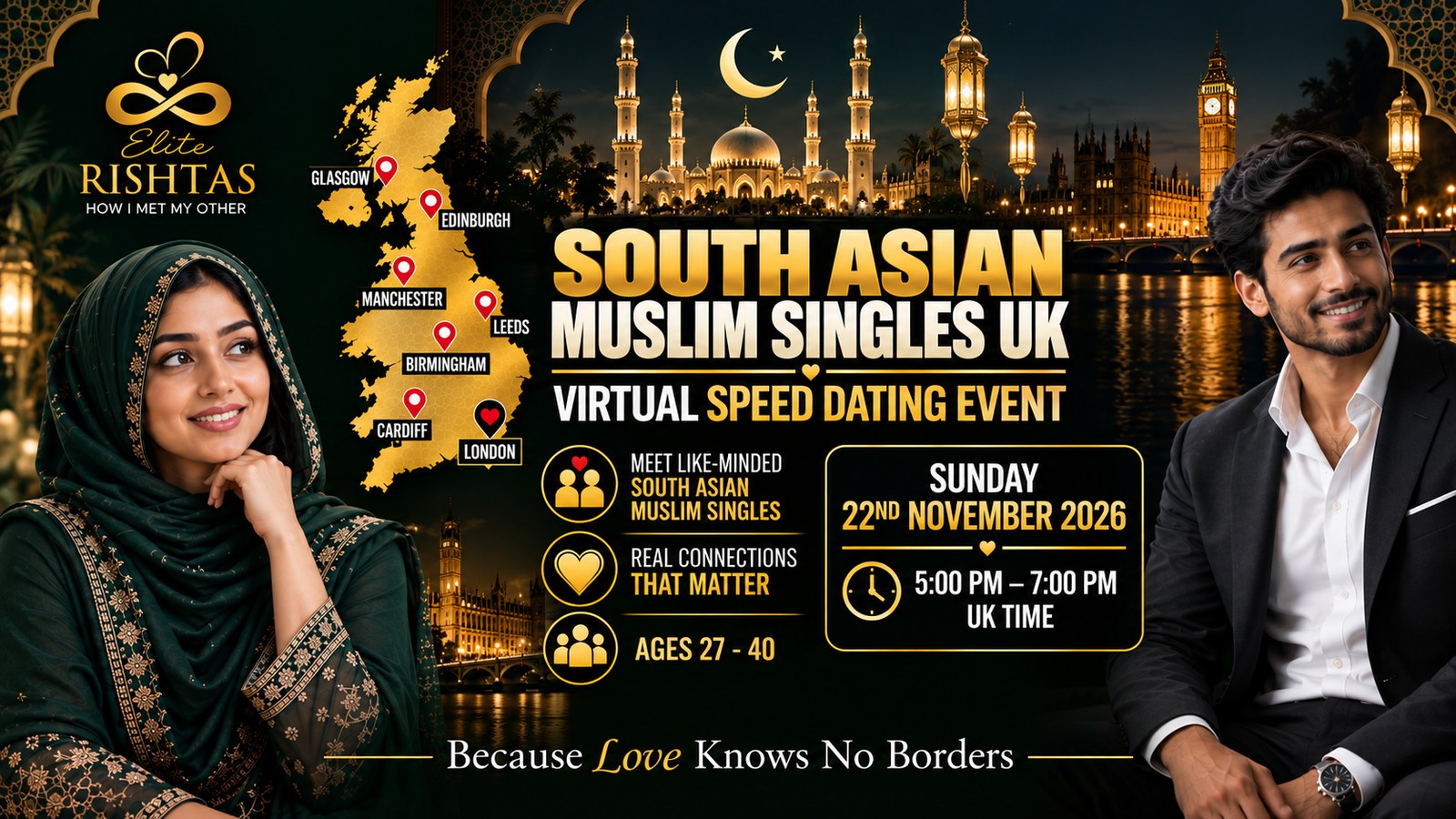 Online Speed Dating | For UK South Asian Muslim Singles (Ages 27 - 40)