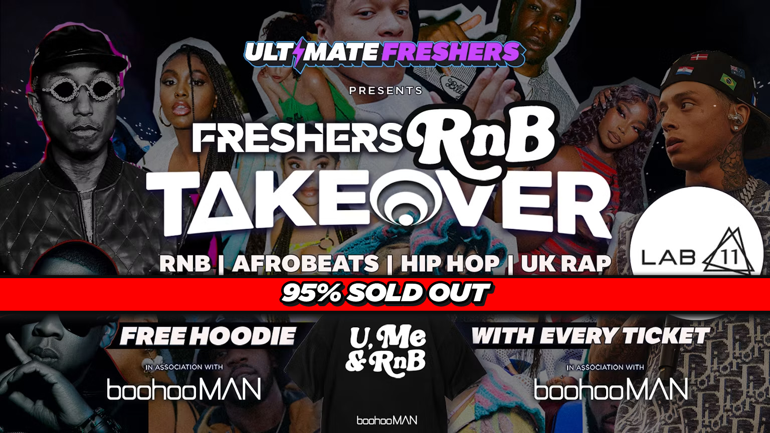 FRESHERS RNB TAKEOVER BIRMINGHAM 2026 🚨PRE MOVE IN SALE! ENDS AT MIDNIGHT🚨 95% SOLD OUT 🚨 ⚡️ Official Student Partners with BoohooMAN 👕 FREE T-Shirt with Every Ticket! ⚡Sold Out 15 years Running!
