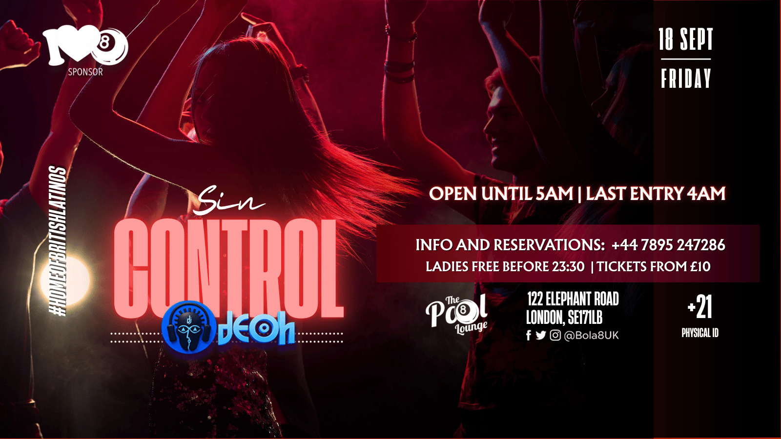 SIN CONTROL - Friday Latin Party in London