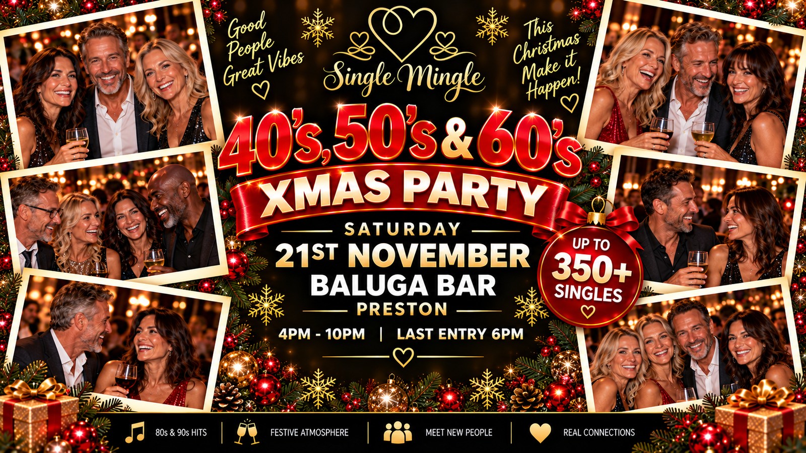 🕺 40s/50s/60s Singles Party | Xmas Party | Preston @ Baluga Bar | Up To 350 Singles!