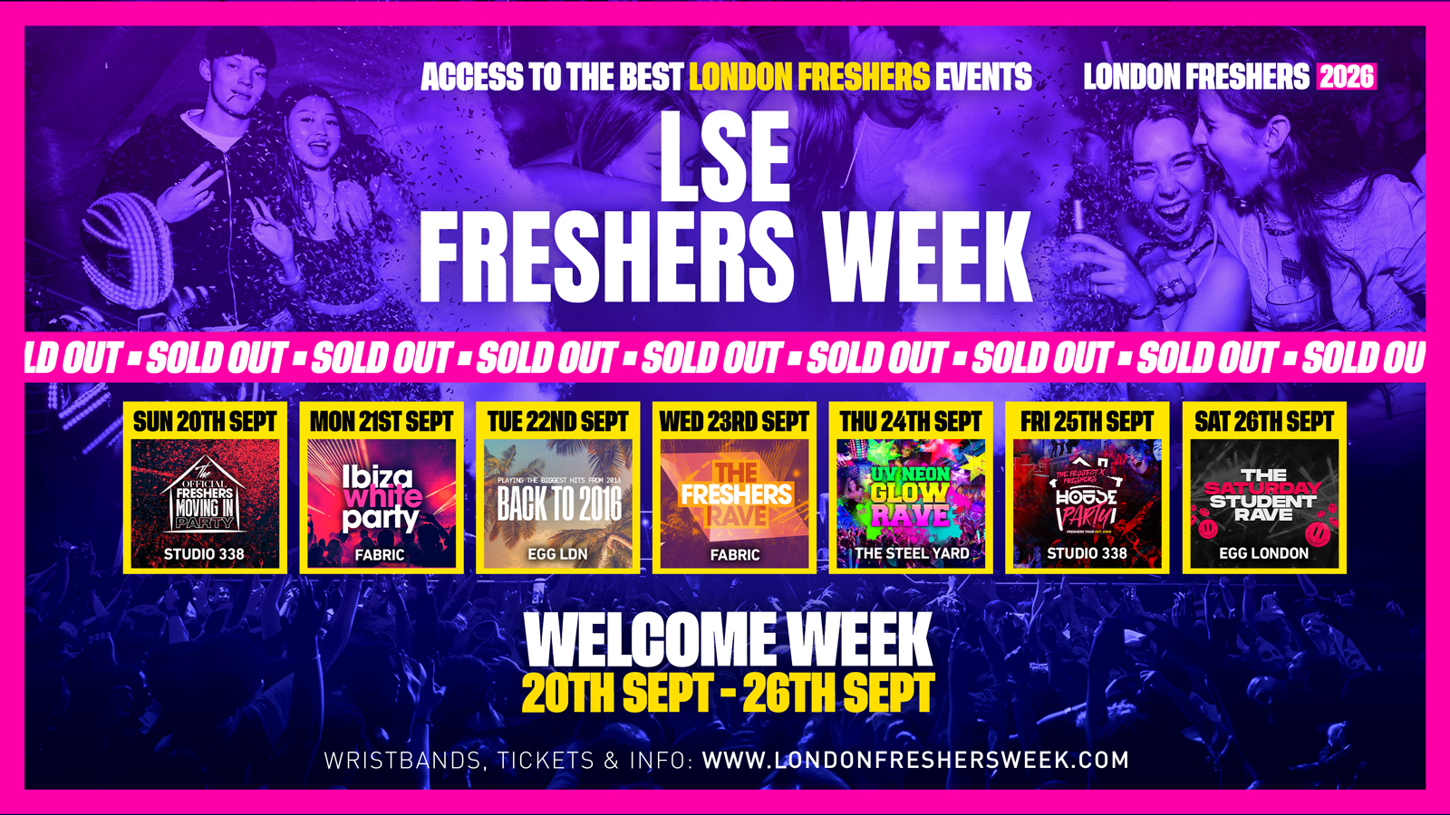 🚫 SOLD OUT 🚫 LSE - London School of Economics & Political Science Freshers - London Freshers Week 2026 - [Welcome Week]