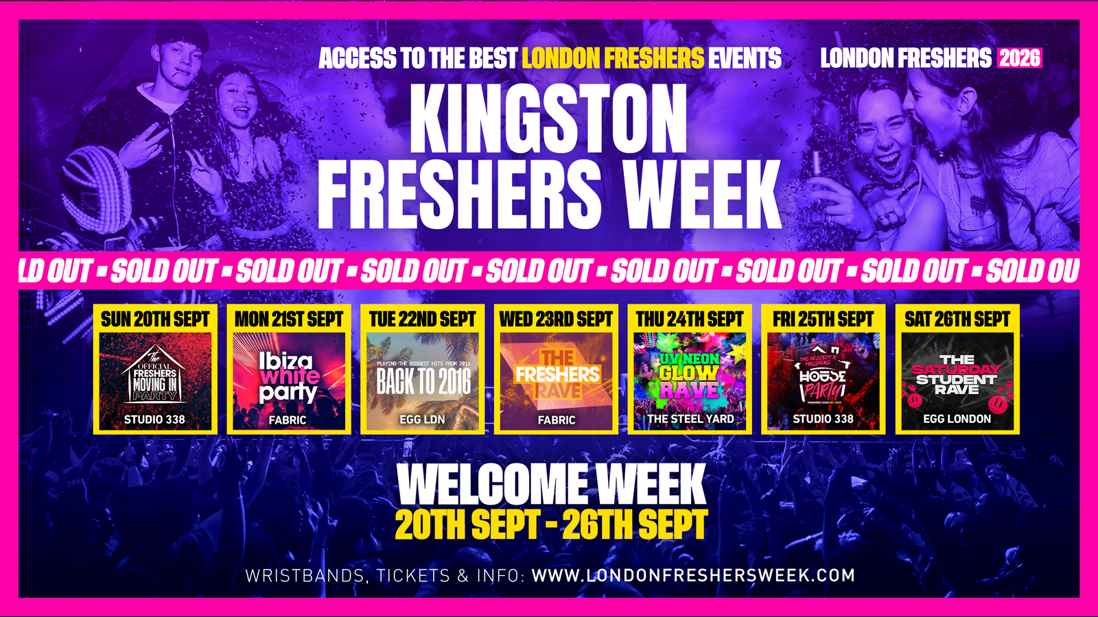 Kingston University Freshers – London Freshers Week 2026 – [Welcome Week]