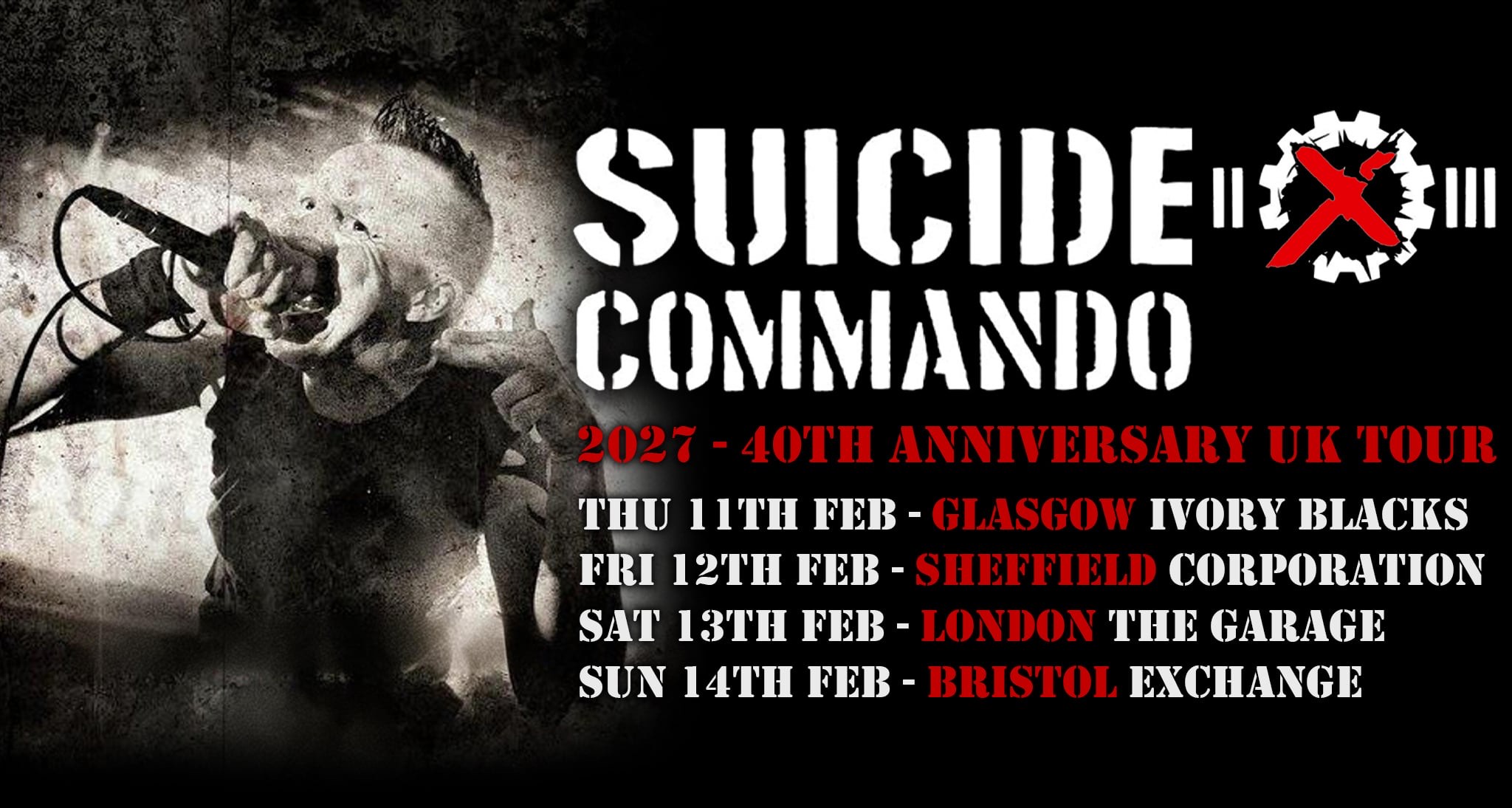 Stigmata Presents SUICIDE COMMANDO 40th Anniversary UK TOUR
