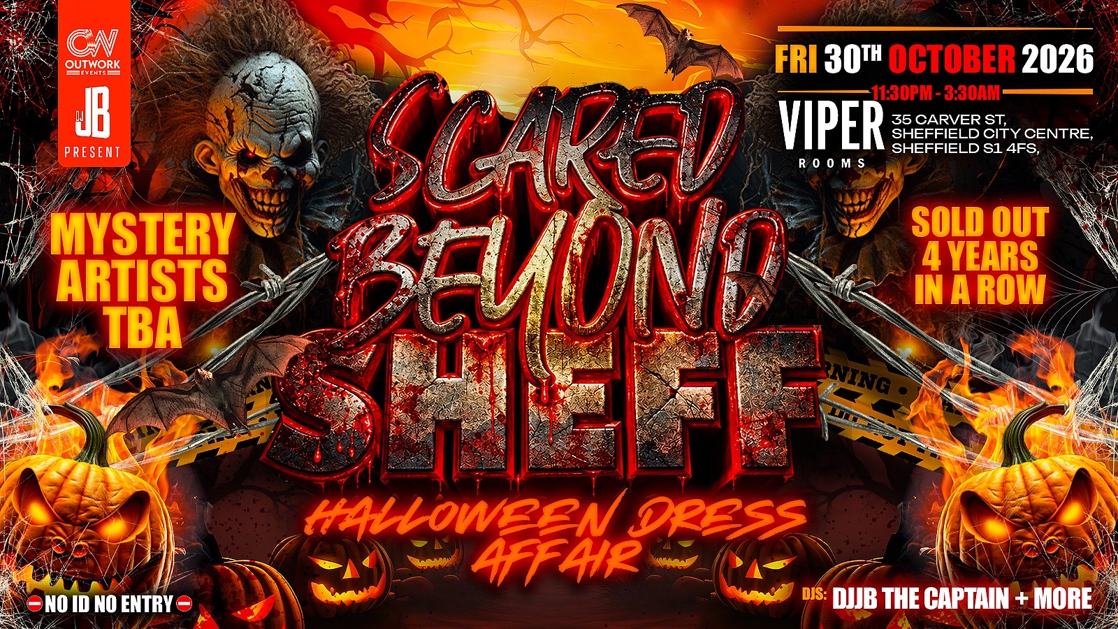 SCARED BEYOND SHEFFIELD 🎃 | BIGGEST HALLOWEEN PARTY | DJJB THE CAPTAIN |