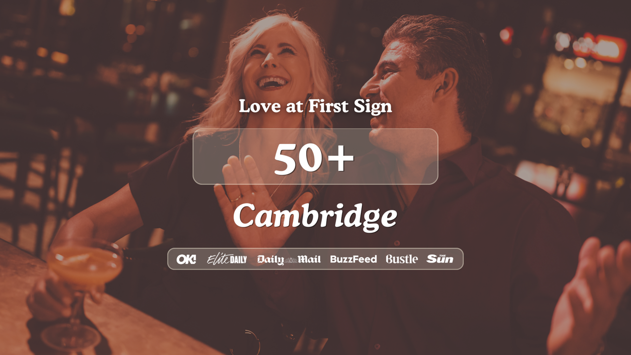 50+  Singles Night at The Tivoli Cambridge | Love at First Sign