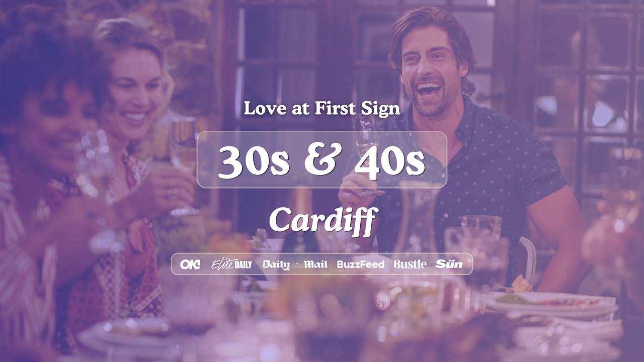 30s & 40s Singles Night at Bootlegger Cardiff | Love at First Sign