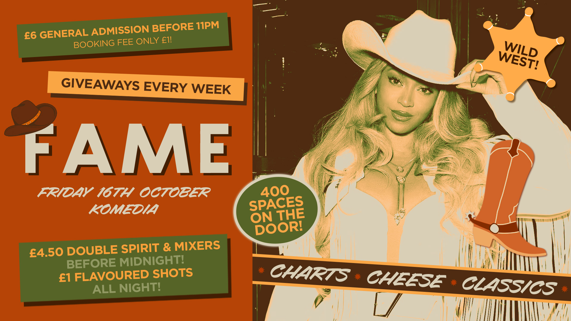 FAME // WILD WEST // 400 SPACES ON THE DOOR!